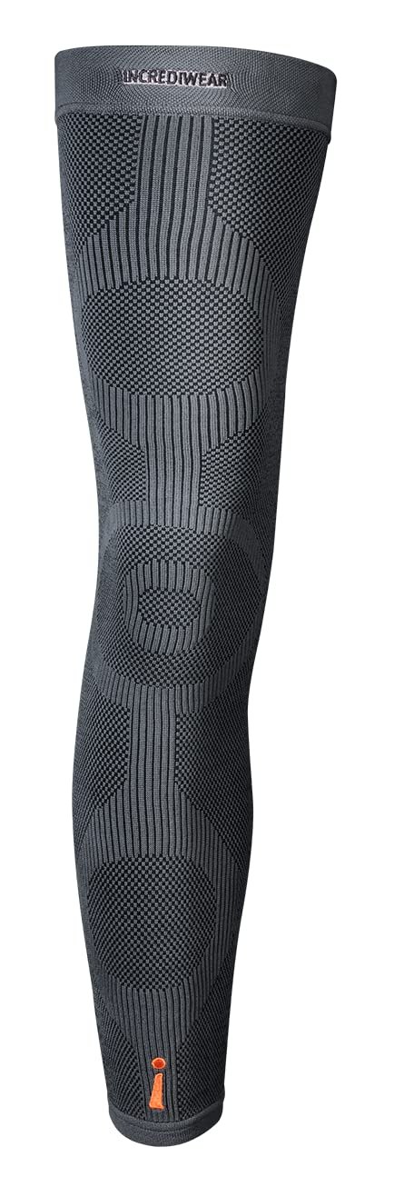 Incrediwear Leg Sleeve – Infrared Full Leg Sleeves for Women and Men Supporting Pain Relief, Swelling, Muscle Recovery, Post-Op, Lymphedema, ACL Recovery (Charcoal, X-Large)