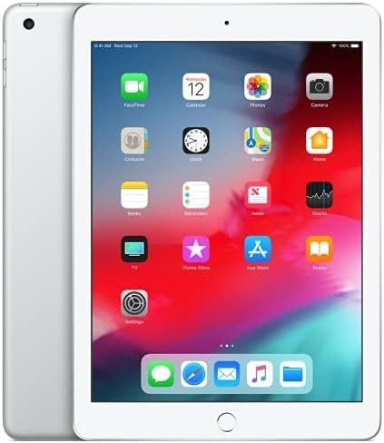iPad (6th Gen.) – 32GB – WiFi + Cellular – Silver (Renewed)