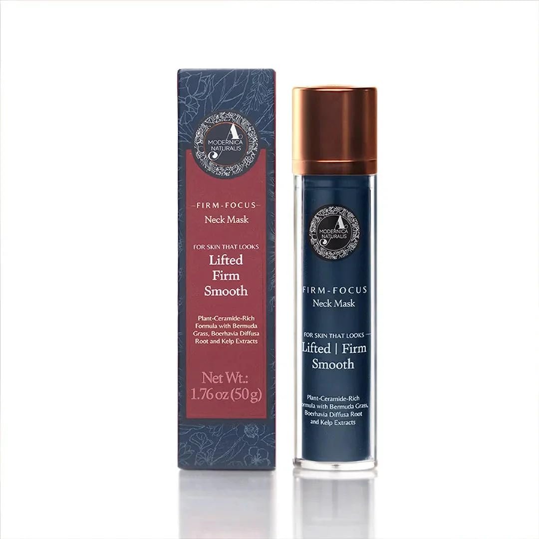 Firm-Focus Neck Mask – Lifts, Firms, Smooths the look of Loose, Saggy Skin on the Neck, Jaw, Chin & Upper Chest – Focused Neck Firming Action with Phyto-Ceramides and Water Lily
