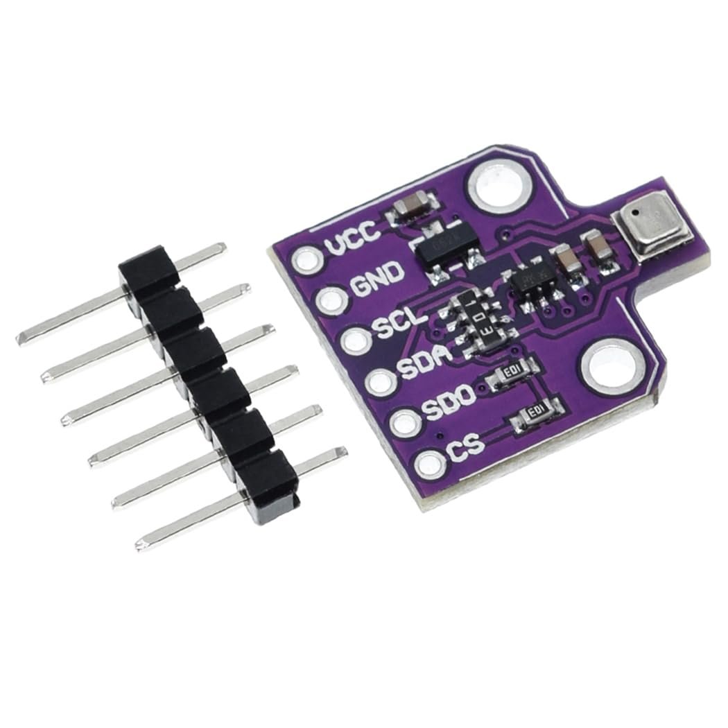 HiLetgo BME680 Digital Temperature Humidity Sensor Module(Temperature/Humidity/Pressure/VOC Gas) 4 in 1 Sensor High Precision Environmental Monitoring Sensor with SPI IIC DC 5V