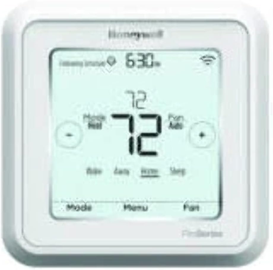 Honeywell TH6320WF2003/U Lyric T6 Thermostat, 3 Heat / 2 Cool Heat Pump Or 2 Heat / 2 Cool Conventional, 4.09″ x 4.09″ x 1.06″