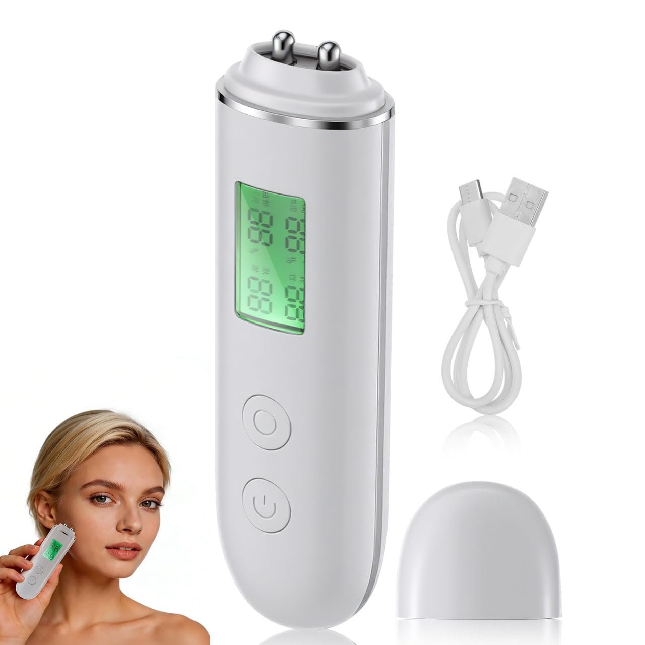 Skin Hydration Tester: Skin Analyzer Machine Professional, Digital Face Oil Sensor, Body Analyzer Tester Water Oil Monitor Lcd Display Monitoring Meter for Face And Body