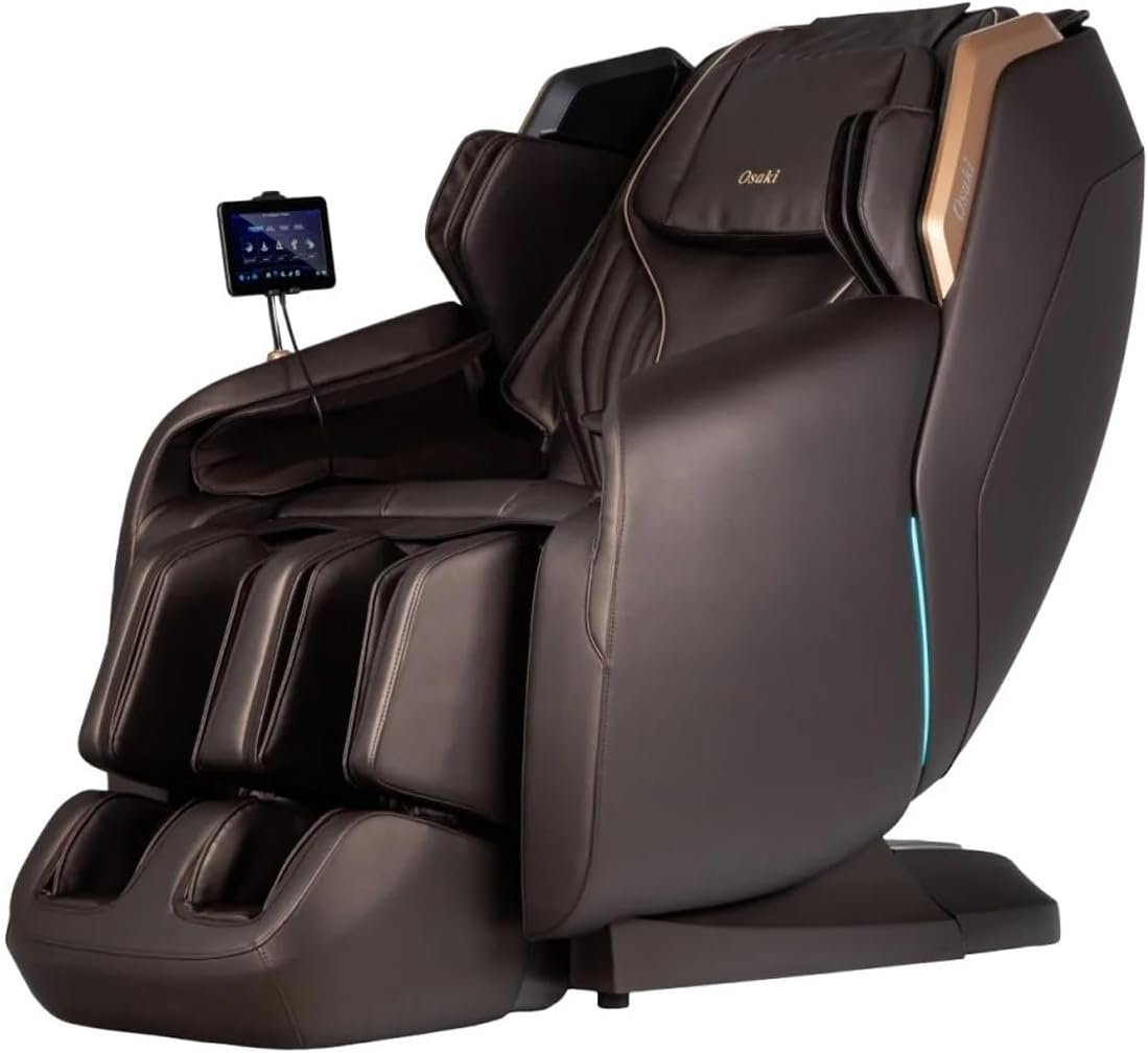 Osaki Atlas XL 4D SL-Track Massage Chair with Deep Calf Massage, Smart Body Scan System, Brown