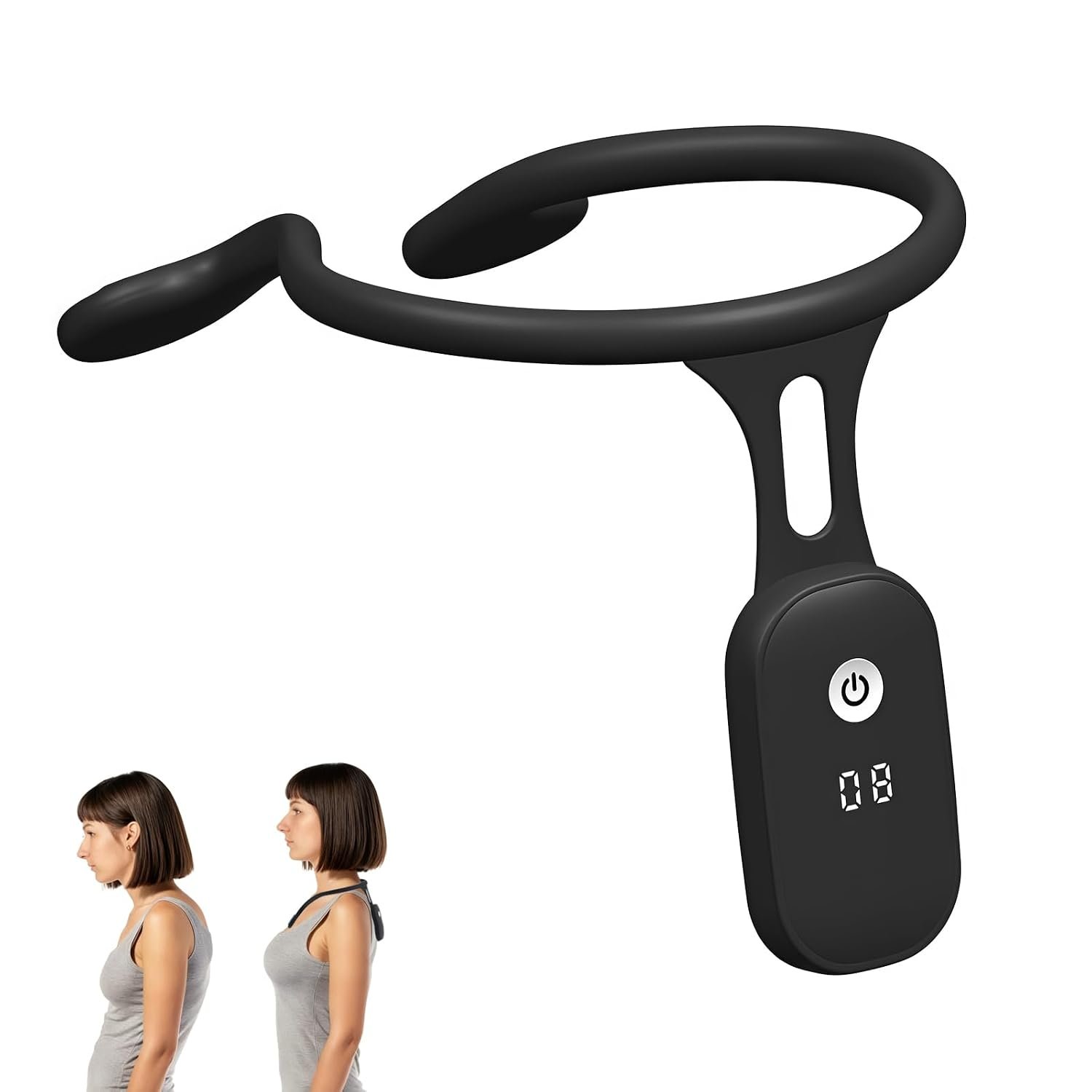 Intelligent Posture Corrector and Trainer for Women and Men, Rechargeable Silicone Automatic Induction Back Posture Corrector with Hunchback Monitoring for Adults and Children