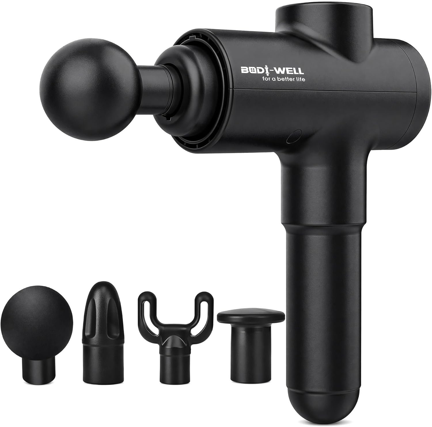 Massage Gun Deep Tissue – Back Muscle Massager w/High Torque Motor for Back Pain, Shoulder, Neck, Body, 4 Heads All Muscles Recover & Massage