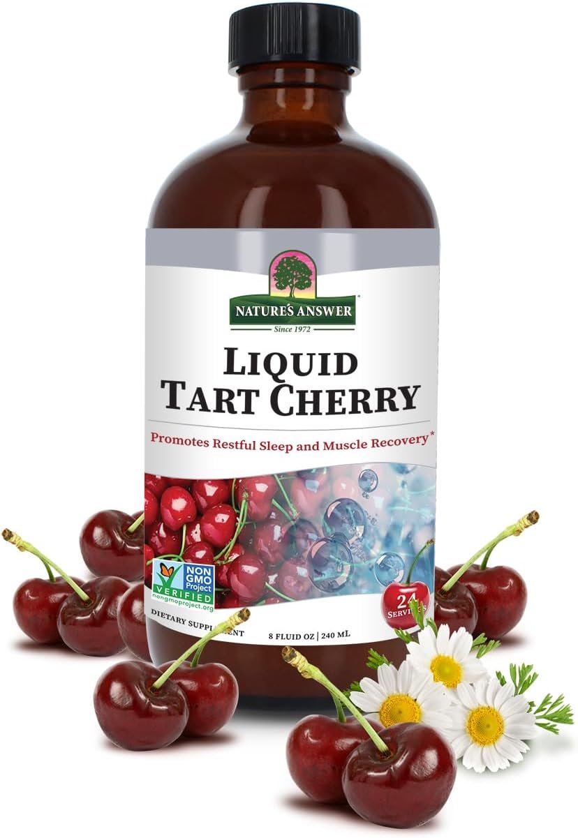 Nature’s Answer Tart Cherry 8 Ounce Liquid | Promotes Recovery & Sleep | Rich in Anthocyanins | Non GMO | Gluten Free | Vegan