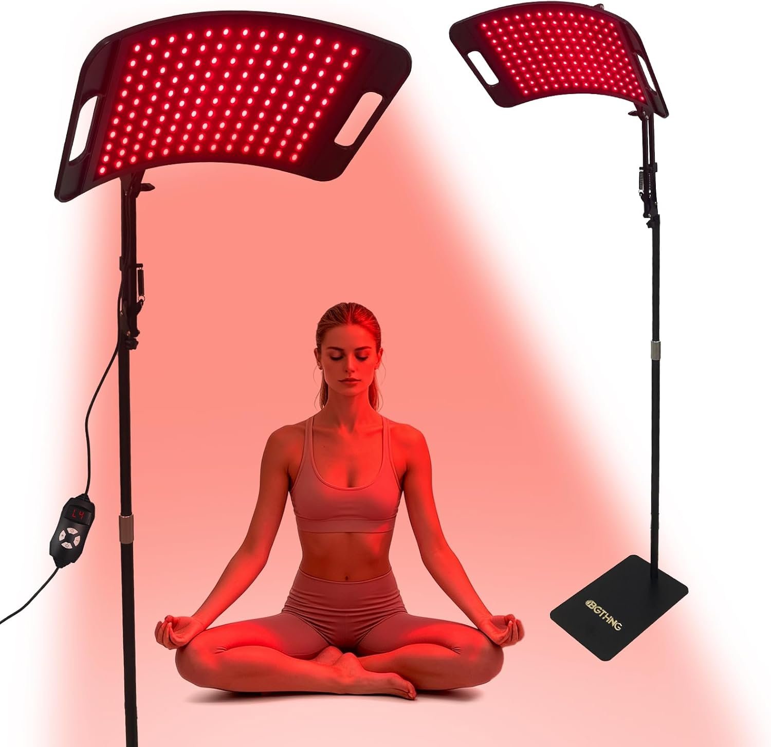 Red Light Therapy for Face and Body with Floor Stand 130 LED 660nm Red Light-Therapy 850nm Infrared Light Device with Safety Goggles, Timer(5-30), Red Therapy Lamp for Facial and Body Skin Care Home