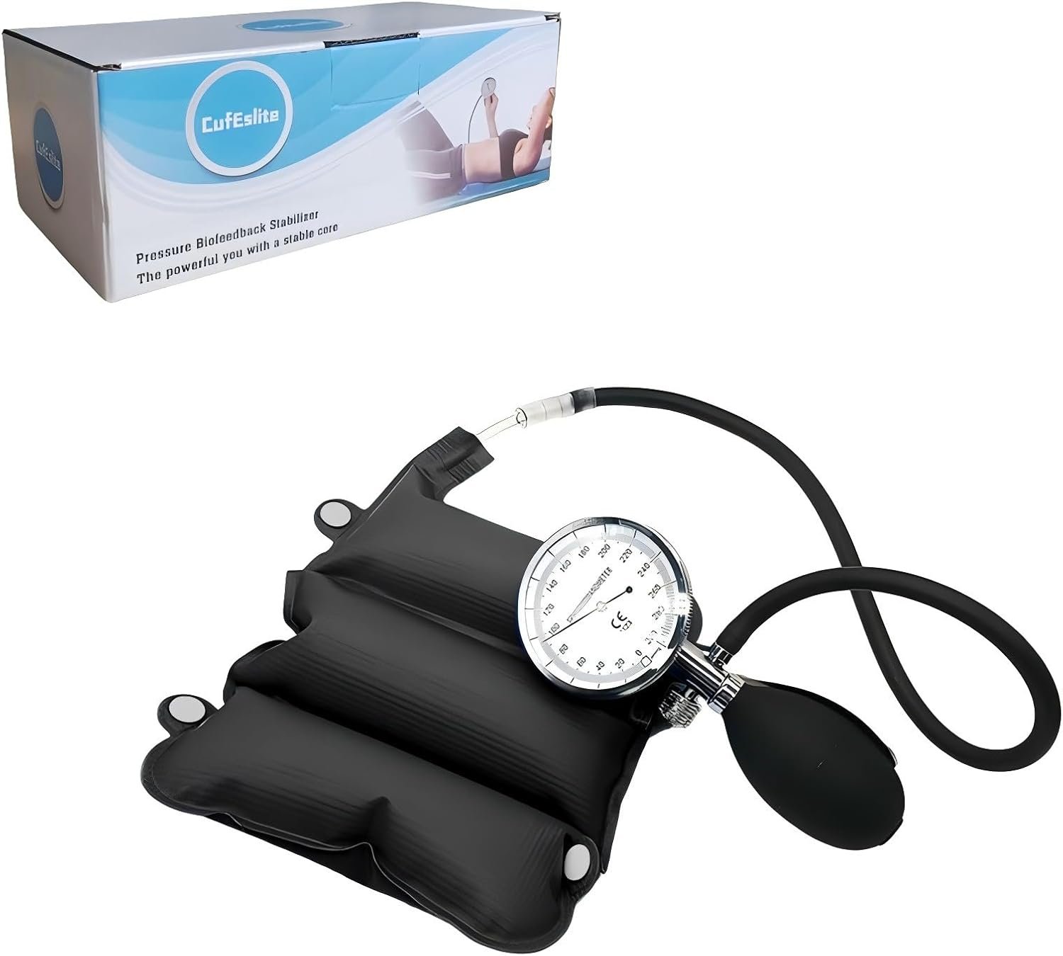 Pressure Biofeedback Stabilizer, Black | Joint Support & Muscle Control Trainer, Low Back & Neck Pain Relief, Posture Corrector, For Office Workers & Athletes