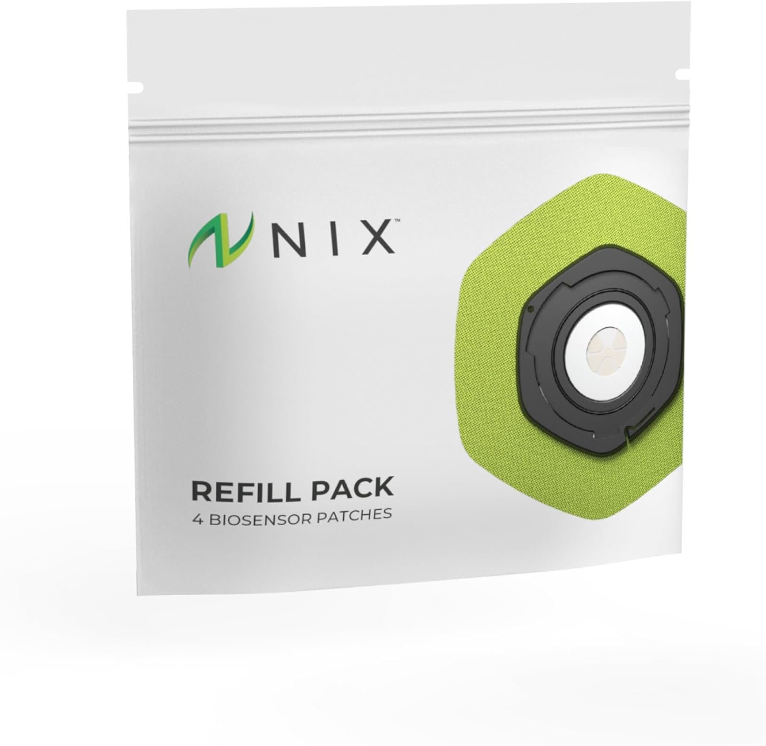 Nix Sweat Patch Refills – 4 Single-Use Hydration Patches for Reusable, Rechargeable Pod, Tracks Fluid, Electrolyte, Sodium Loss, Non-Invasive, Adhesive-Only Fitness Accessory for Athletes and Training