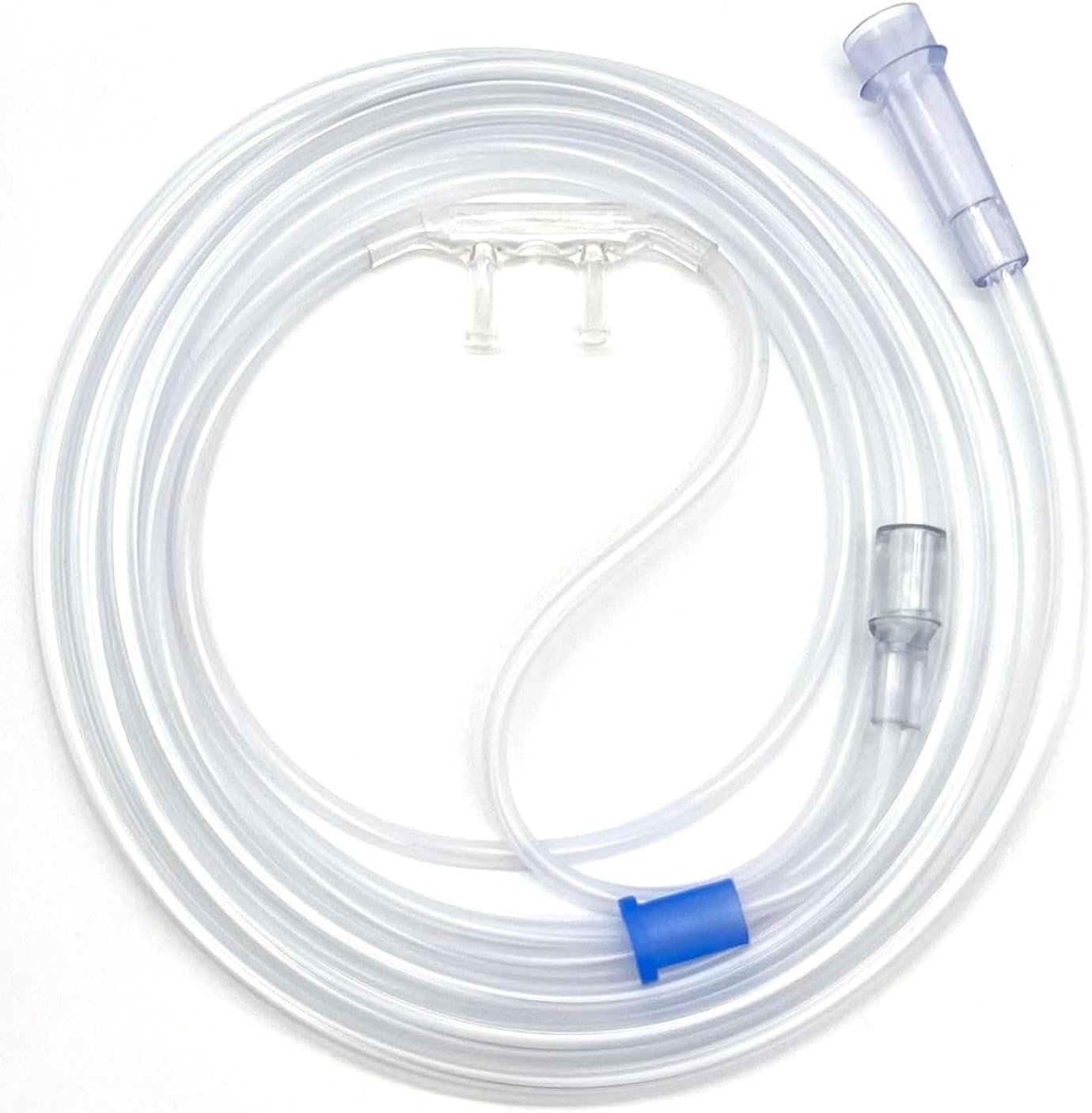 ResOne 7Ft Soft Adult Oxygen Nasal Cannula 5-Pack – Curved Prongs, Crush-Resistant Tubing – Nasal Tubes, Oxygen Concentrator Supplies – Soft Curved Nose Piece, Standard Size, Standard Flow 6 LPM
