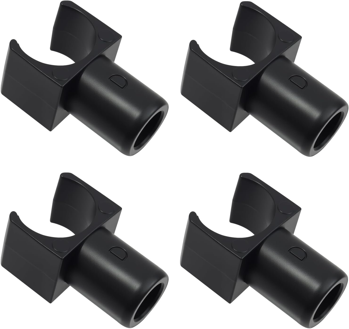 4 Pack Wheelchair Seat Rail Guide Replacement Fits 7/8 Inch Tubing, Steel Standard Wheelchairs and Transport Chairs Common Parts, Wheelchair Supplier, Detachable Arm Frame Seat Rail Guide, (Black)