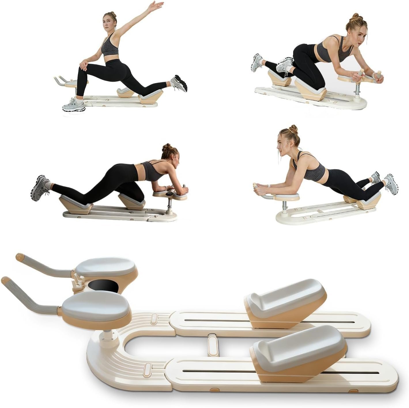 Spine Twist and Stretch Trainer, Adjustable Exercise Equipment for Lower Back Pain Relief, Spine Decompression, Leg Stretching & Core Activation