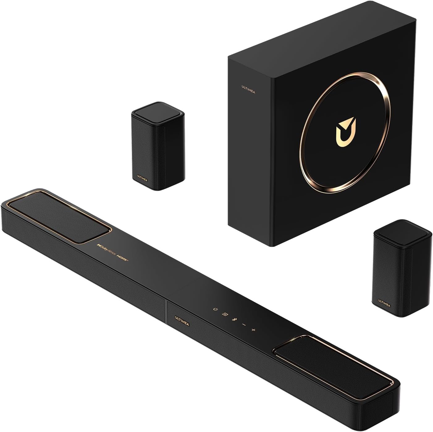 ULTIMEA 5.1.2ch Sound Bar with Dolby Atmos, Surround Sound System for TV with 2 Surround Speakers, Sound Bar for Smart TV, Soundbar for Home Theater, BT 5.4, HDMI eARC, Skywave F40 (New, 2026 Model)