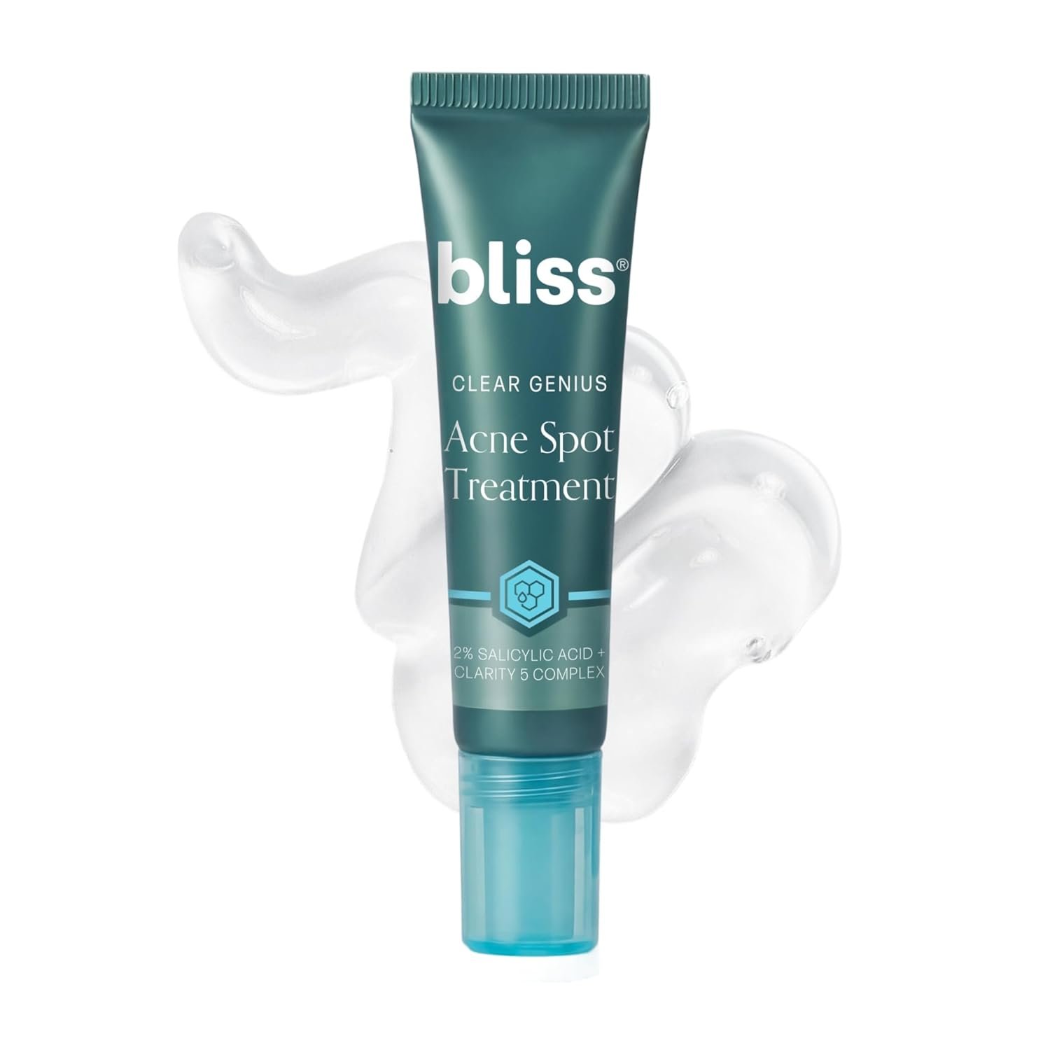 Bliss Clear Genius Acne Spot Treatment – Maximum Strength 2% Salicylic Acid Shrinks Blemishes – Clean, Vegan, Cruelty-Free, 0.5 Fl Oz