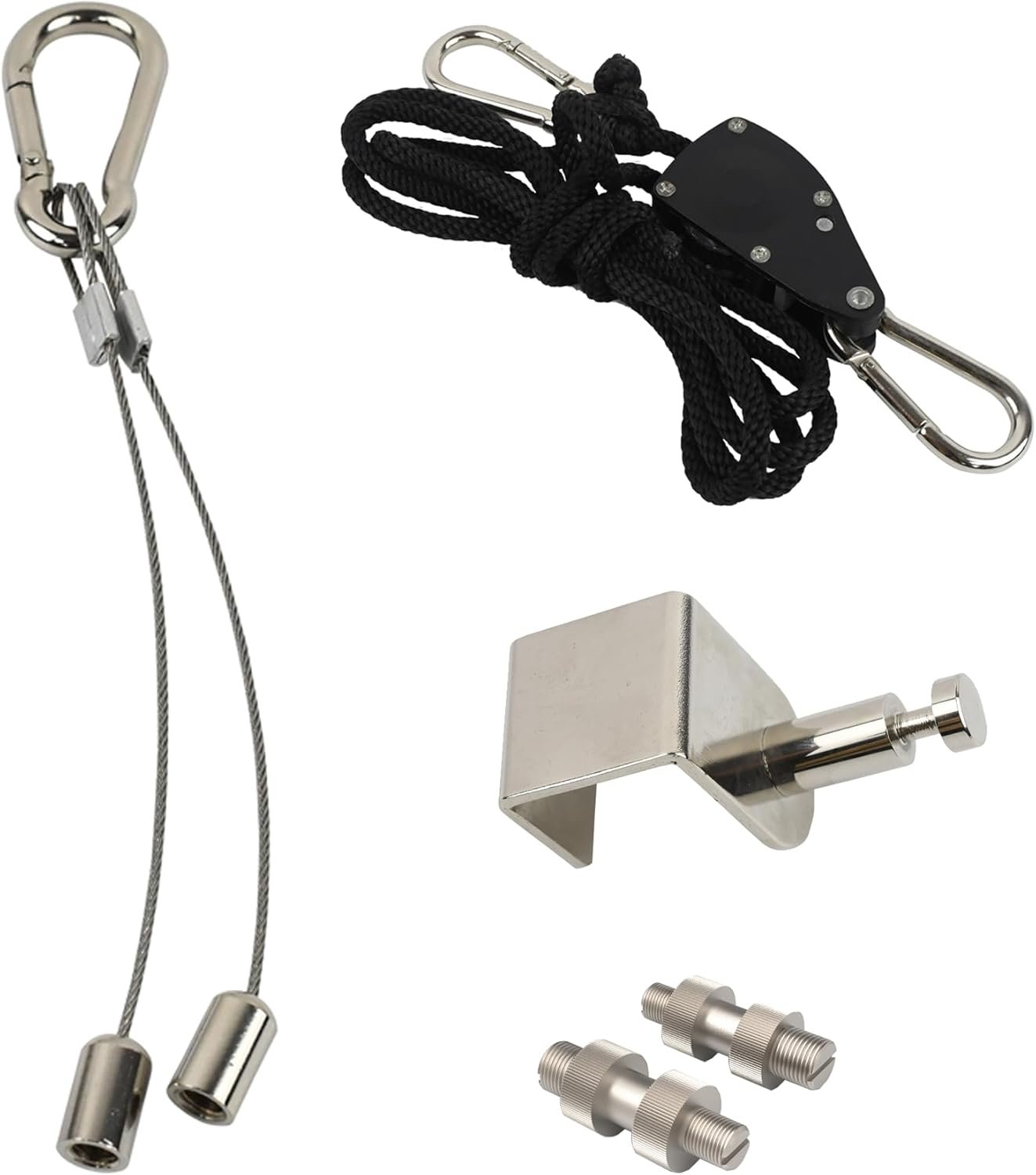 hooga Red Light Therapy Hanging Kit – Door Mount Hook, Adjustable Pulley, Hanging Wires, Tandem Screws – Easy Installation – Easy Storage Solution – Compatible