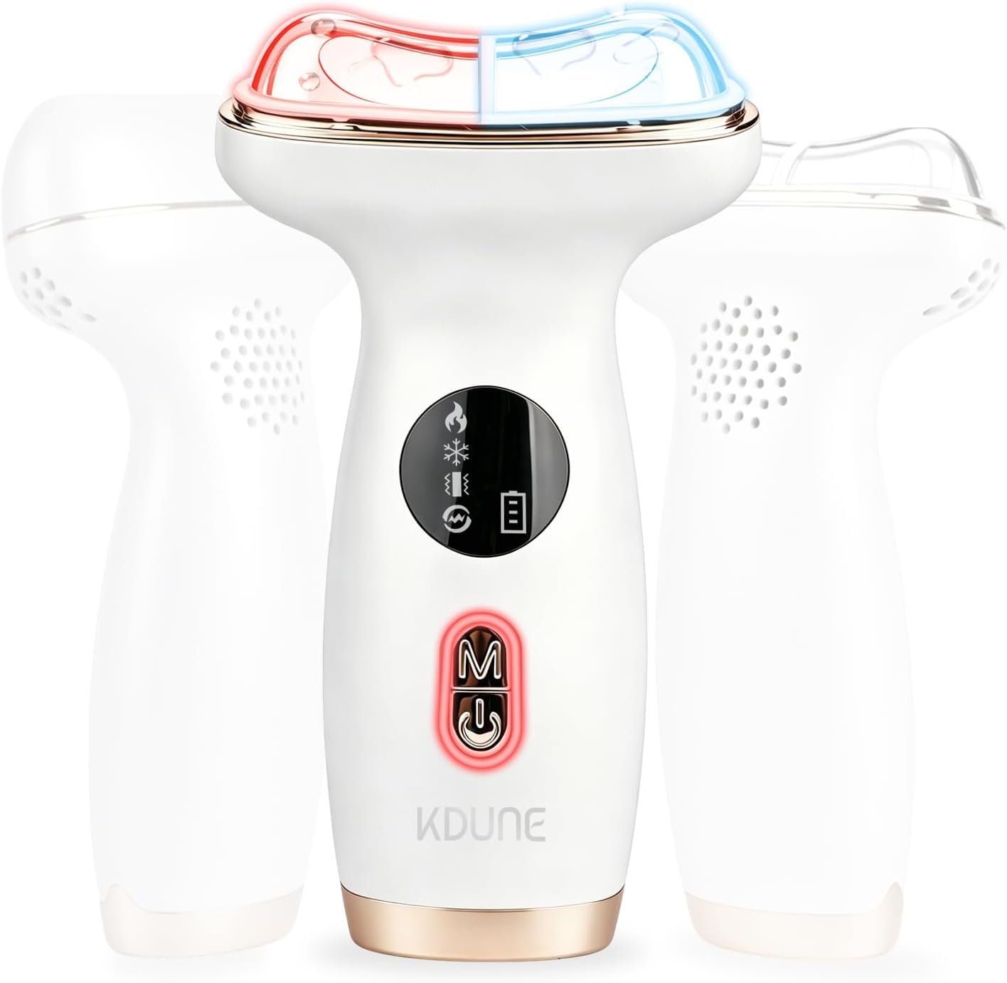 7-in-1 Microcurrent Facial Device, Red Light Therapy Face Massager with Hot & Cold Gua Sha for Morning Depuffing & Daily Skin Care