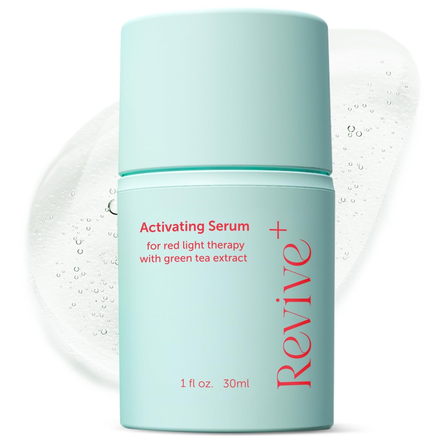 Red Light Therapy Serum for Face — Activation Serum to Amplify Red Light Therapy & Microcurrent Facial Device Results | Green Tea + Hyaluronic Acid + Aloe | Hydrating Anti-Wrinkle Face Serum, 1oz