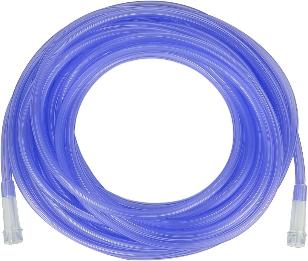 Oxygen Tubing Non Kinking & Crush Resistant, Purple Oxygen Hose with Standard Connectors for Cannula Nasal Tubing and Oxygen Concentrator, Latex-Free, 6-Channel Design (25ft)