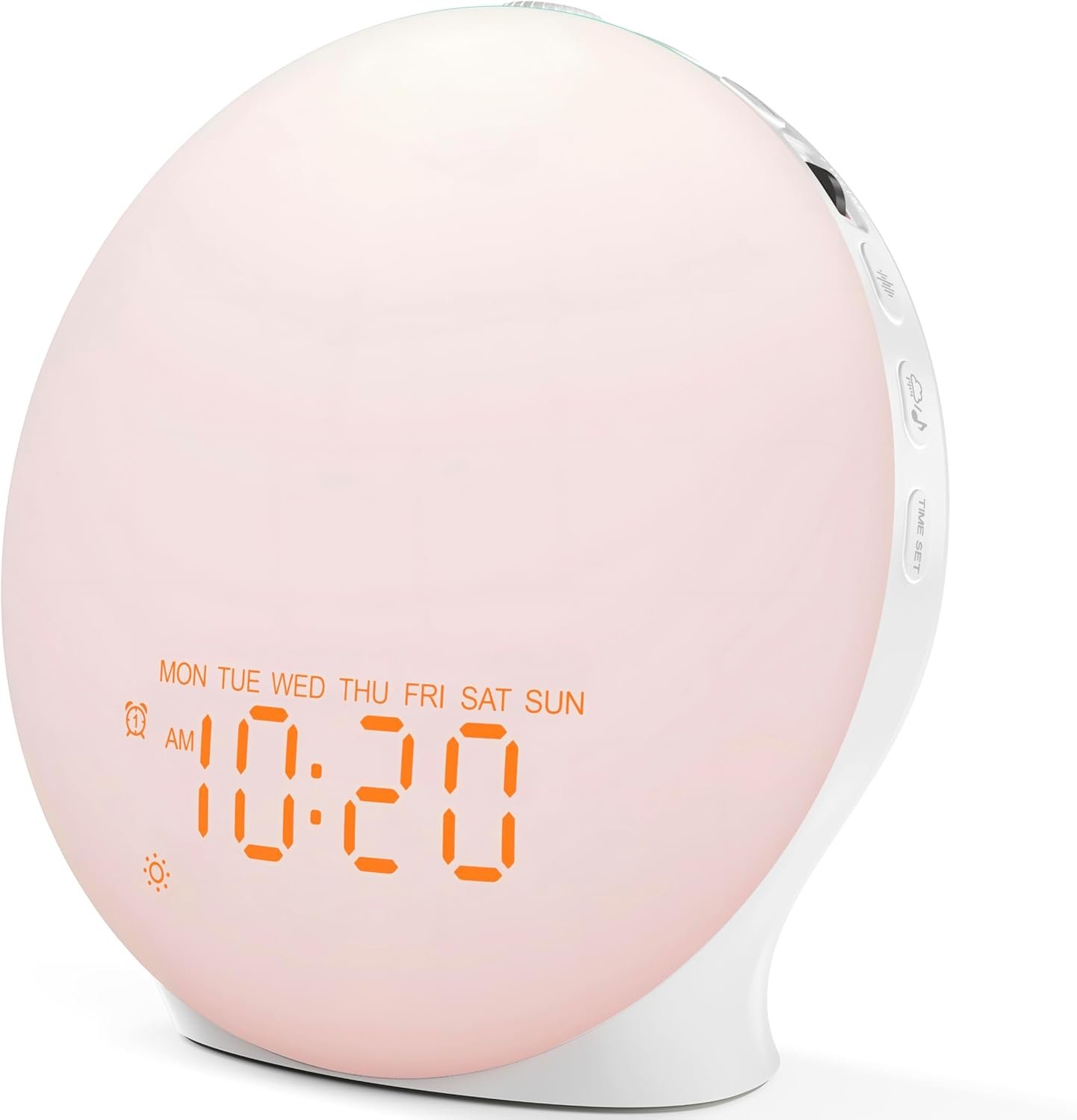 JALL Full Screen Sleep Sound Machine Sunrise Alarm Clock with 25 White Noise Nature Sounds, Wake Up Light for Bedrooms, Hi-Fi Bluetooth Speaker, 8-Hour Sleep Timer