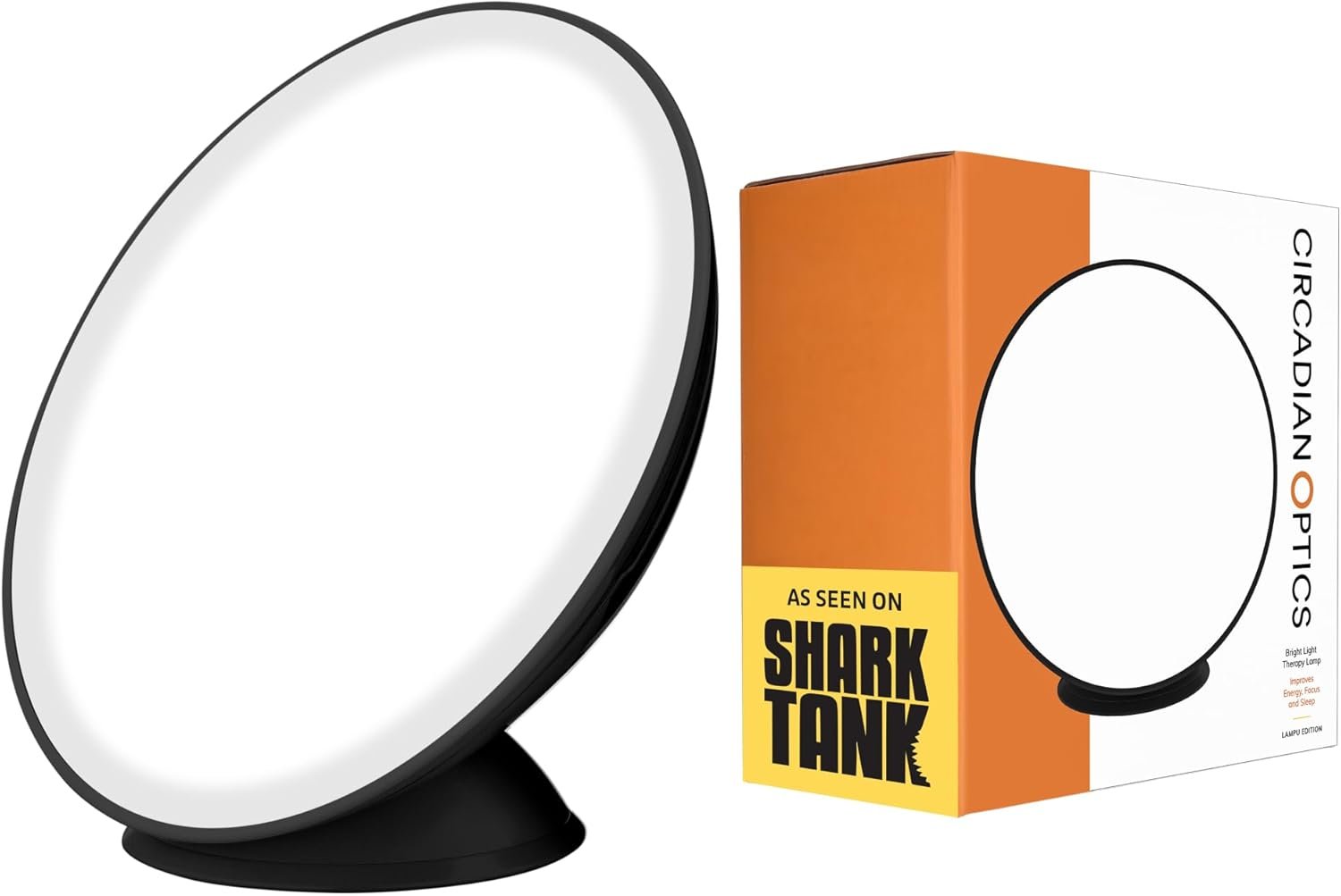 Circadian Optics Lampu 10,000 Lux Light Therapy Lamp | Seen On Shark Tank | Sun Lamp For Seasonal Blues | Ultra Bright White Light Therapy | 10,000 LUX | UV-Free | Full-Spectrum | Top Of The Line