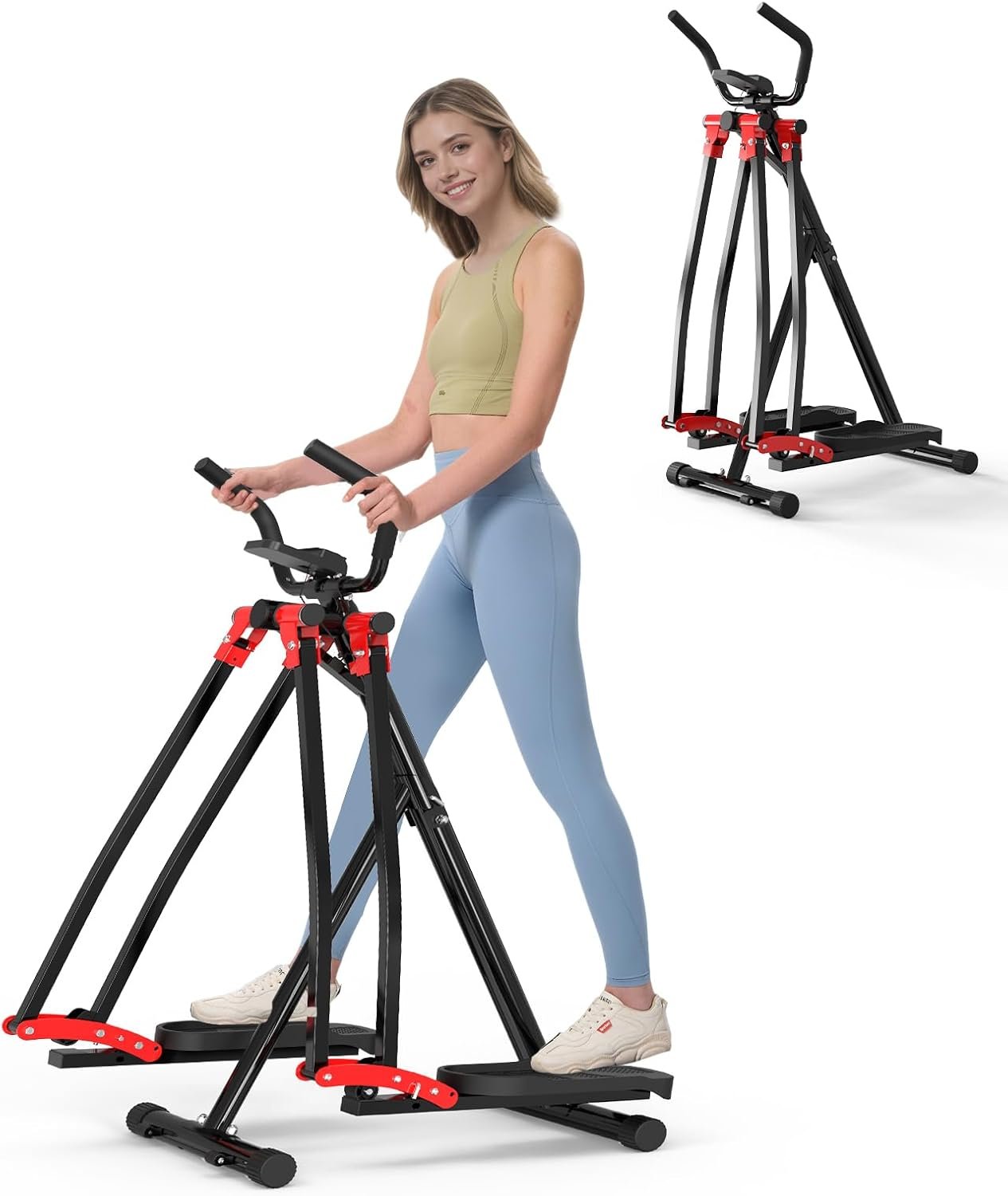 HOTWAVE Space Walker Exercise Machine – Air Walker Elliptical Trainer for Home Use, with Foldable Design for an Aerobic Stepper and Cross Trainer Glider Exercise Machine for Men and Women
