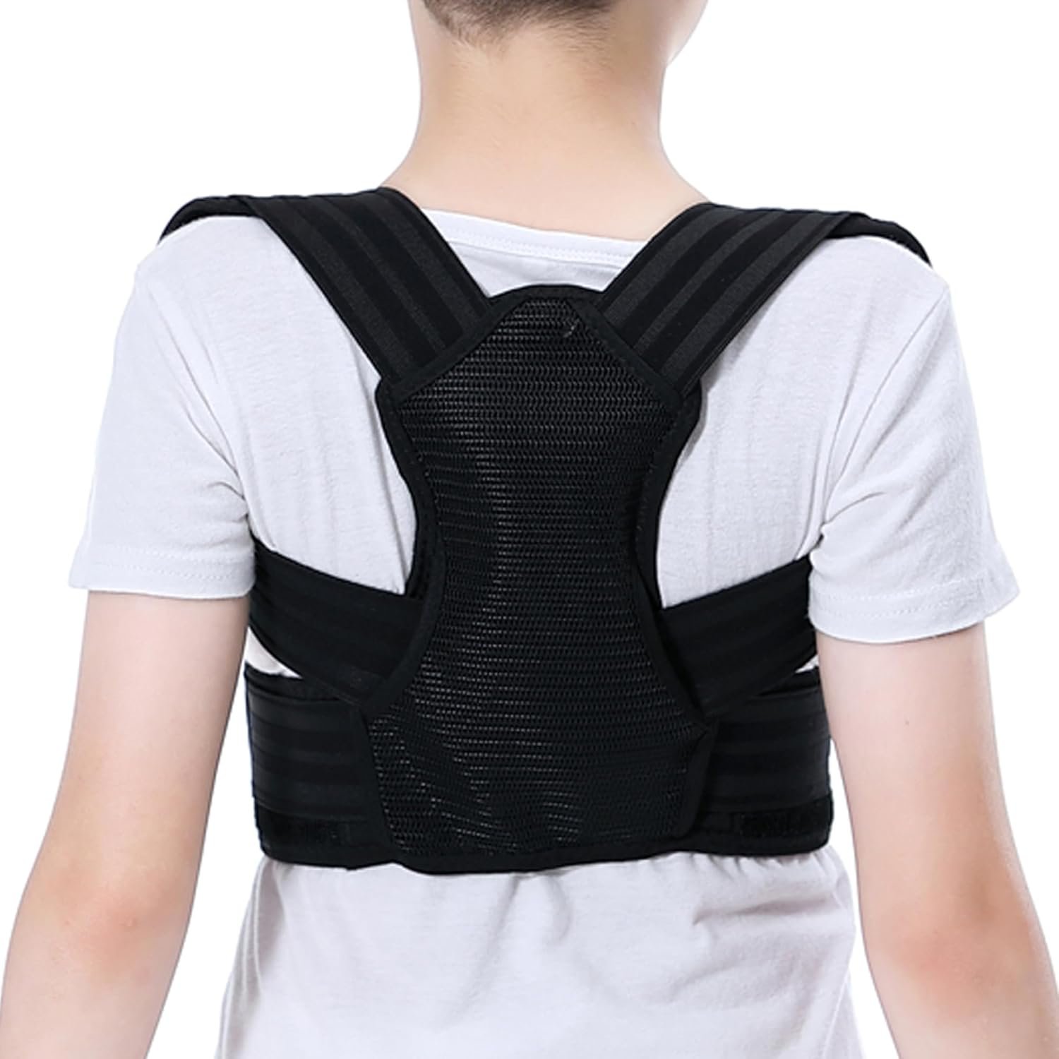 Posture Corrector for Kids and Teens, Adjustable Upper Back Brace, Children Humpback Corrector Shoulder Lumbar Support Back Straightener Providing Pain Relief from Neck, Shoulder, Upper and Lower Back