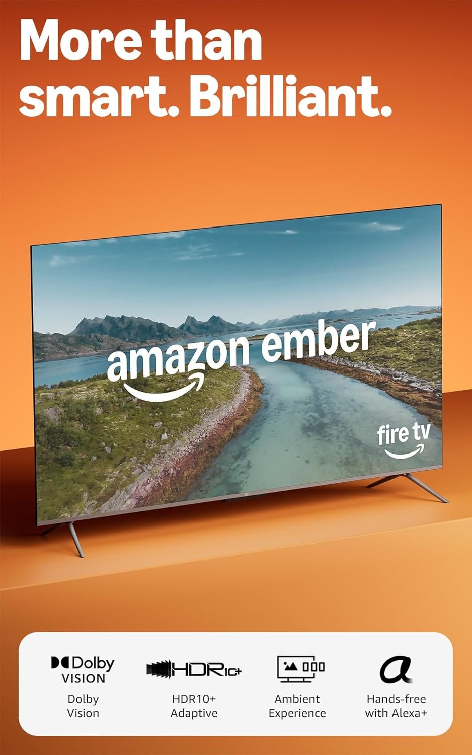 Amazon Ember 50″ QLED Series with Fire TV (newest model), 4K Ultra HD smart TV, HDR10+, Dolby Vision, Dolby Audio, quad-core processor, find shows faster with Alexa+