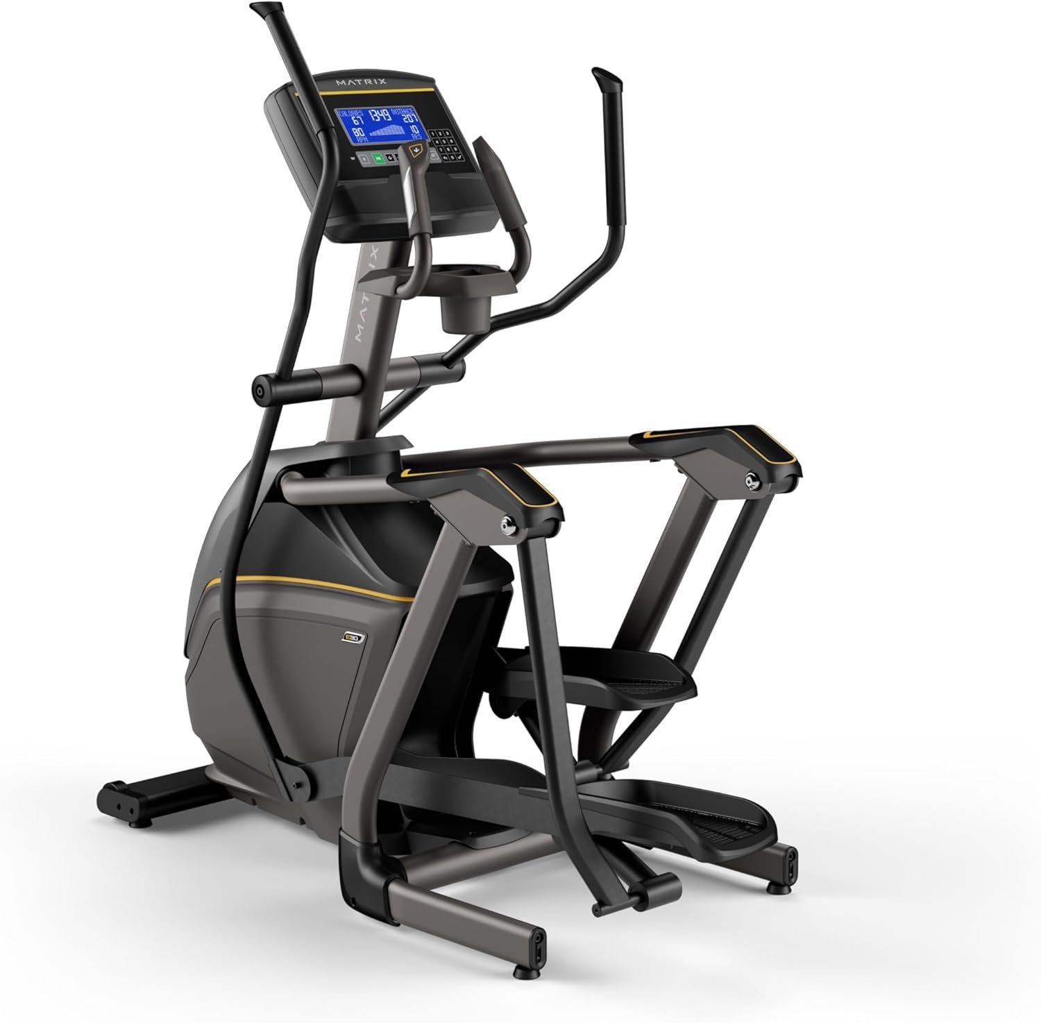 Matrix Fitness E30 Elliptical with XR | 8.5″ LCD | Low Impact Workouts, Full Body Cardio, High Calorie Burn | Space Saving Compact Design, Suspension Elliptical