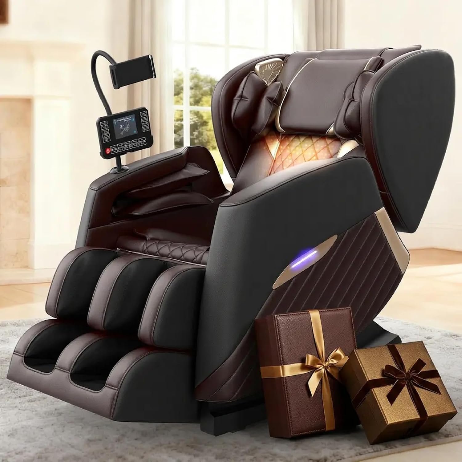 2026 Massage Chair Full Body, Zero Gravity Massage Chair with 16 Fix Rollers, Auto Massage Program, Foot and Calf Massage, Recliner Chair with Heating, Touch Screen Controller, Bluetooth Speaker