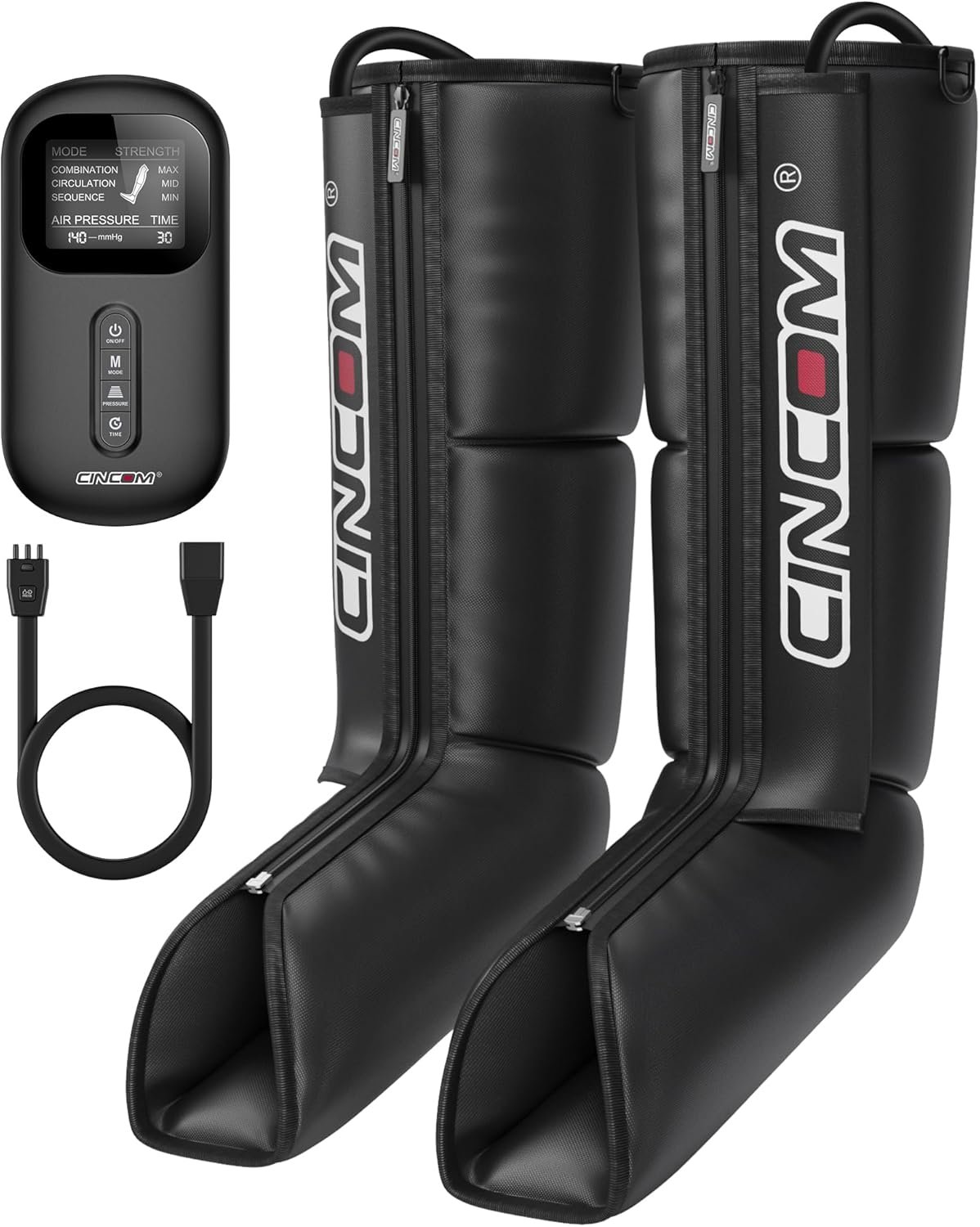 CINCOM Leg Massager for Circulation and Pain Relief, Air Compression Recovery System Helpful for Relaxation, and Athletes Recovery