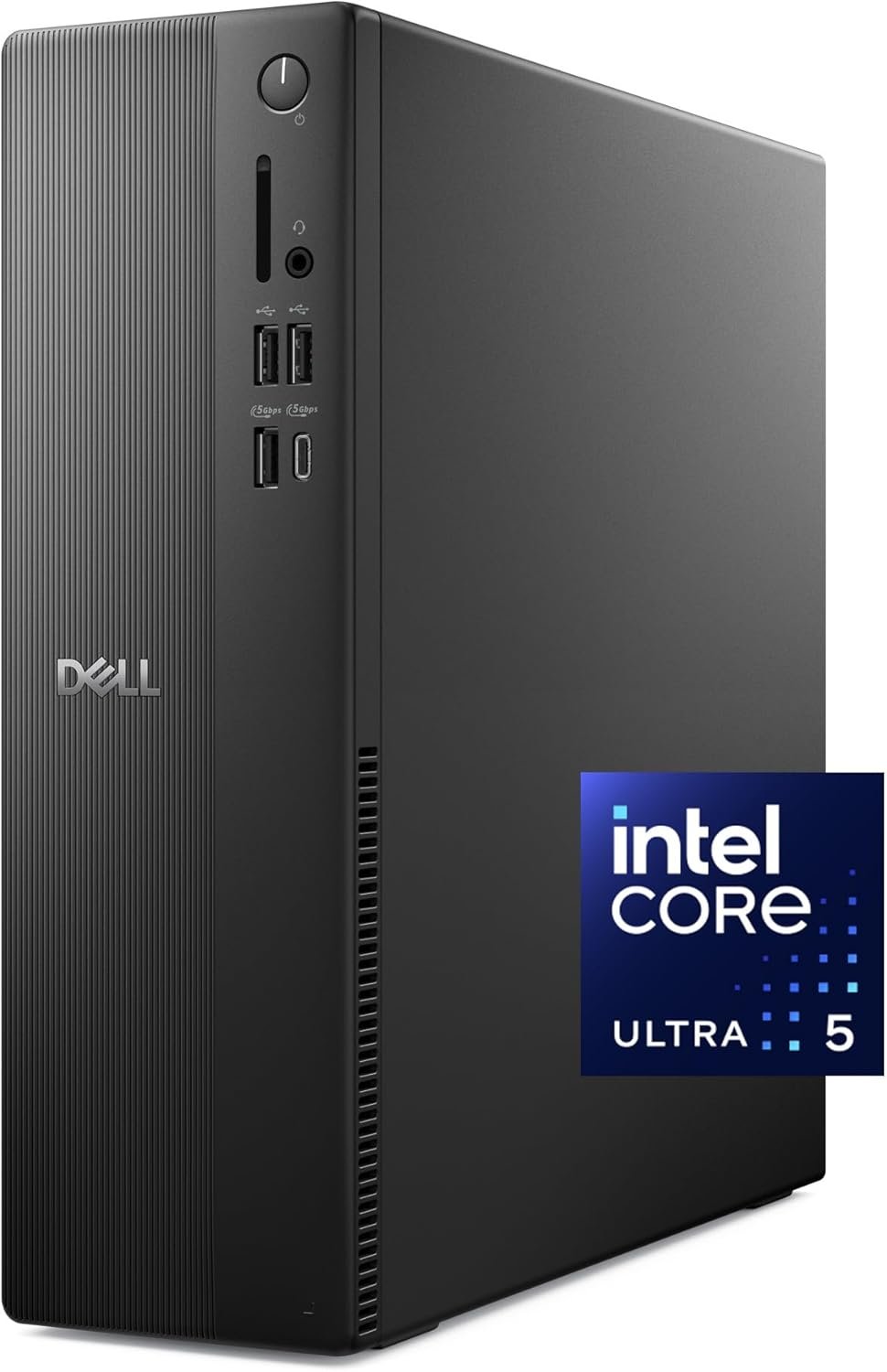 Dell Slim Desktop ECS1250 – Intel Core Ultra 5-225 Processor, UHD Graphics, 16GB Memory, 512GB M.2 SSD, 3.0 SD Card Reader, Wired Keyboard and Mouse, Windows 11 Home, Onsite+Migrate Service