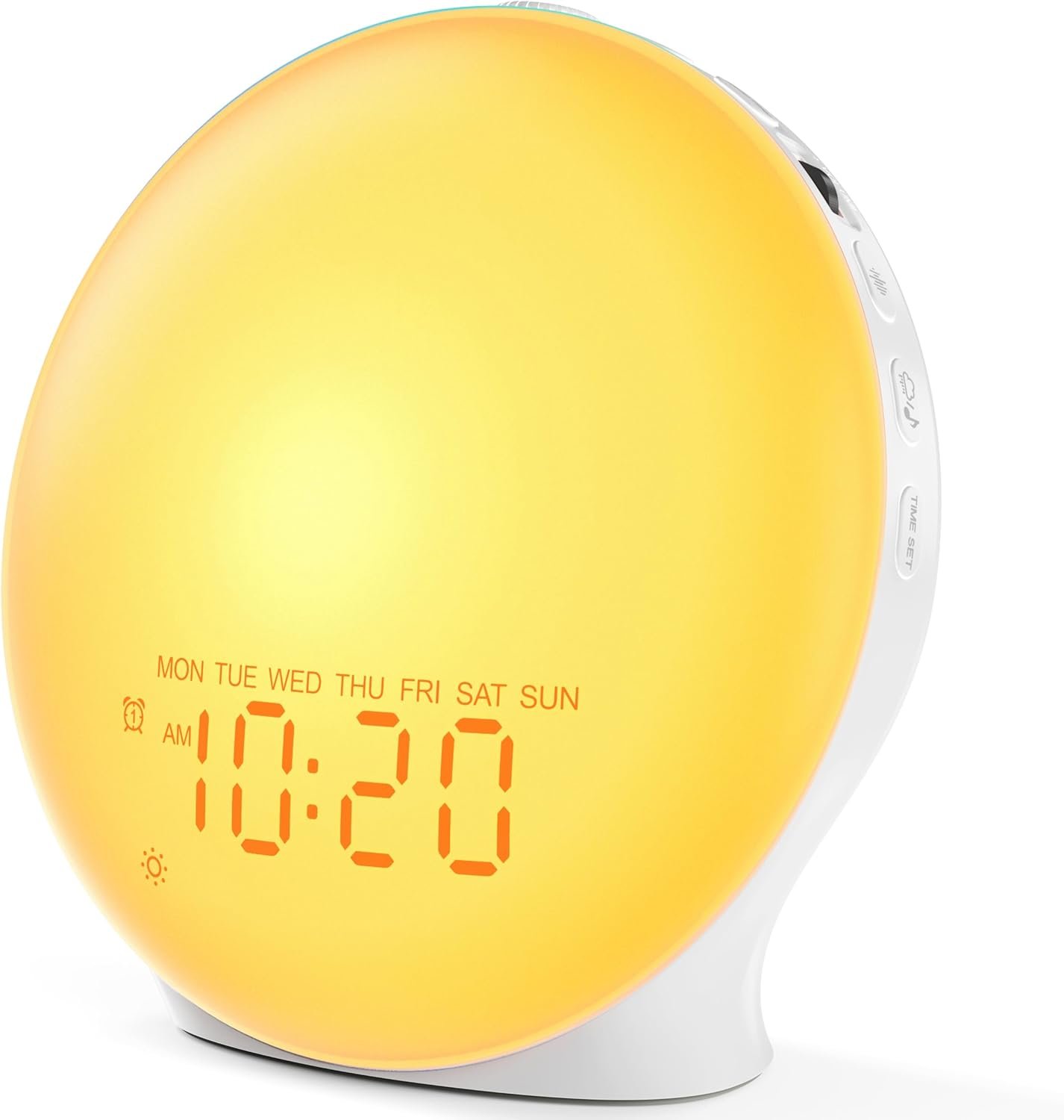 JALL Sunrise Alarm Clock White Noise Machine with 25 Nature Sleep Sounds, Fully Dimmable Clock for Bedrooms, Heavy Sleepers & Kids, 17 Light Modes, HiFi Bluetooth Speaker