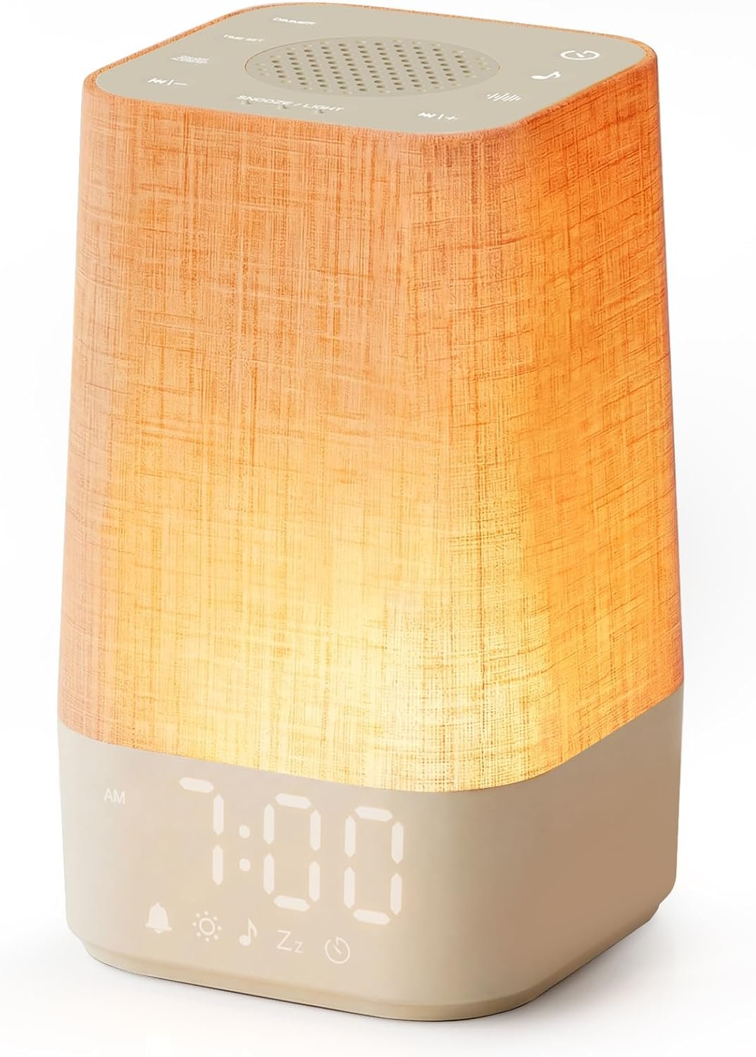 10-60 Mins Simulate Sunrise Alarm Clock: Gentle Wake Up Light Adjustable Brightness, 30-Level Volume, Bright & Loud Enough for Dark Morning – White Noise Machine with 30 Soothing Sounds