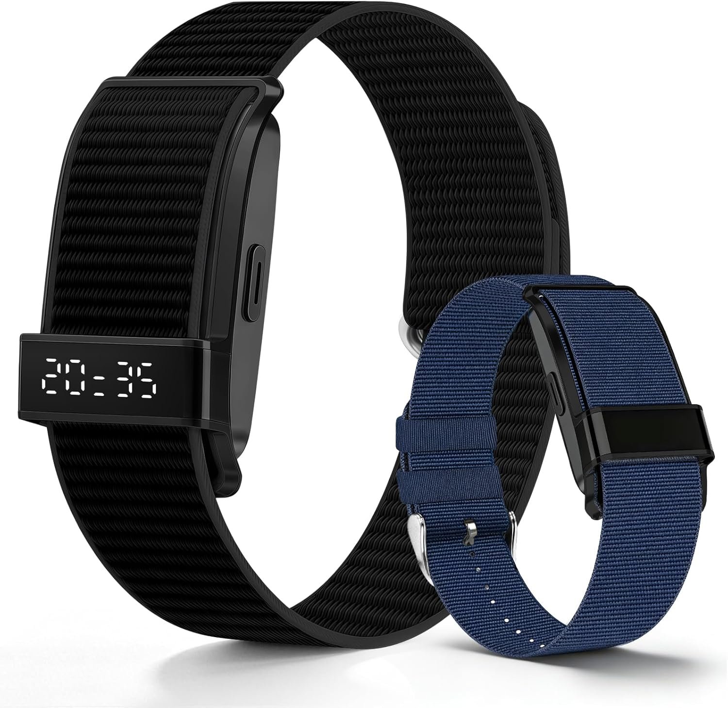 Screenless Activity & Fitness Trackers, Health Tracker with Heart Rate and Sleep Tracking Tracking, 20+ Days Battery Life – Works with iOS and Android – Black