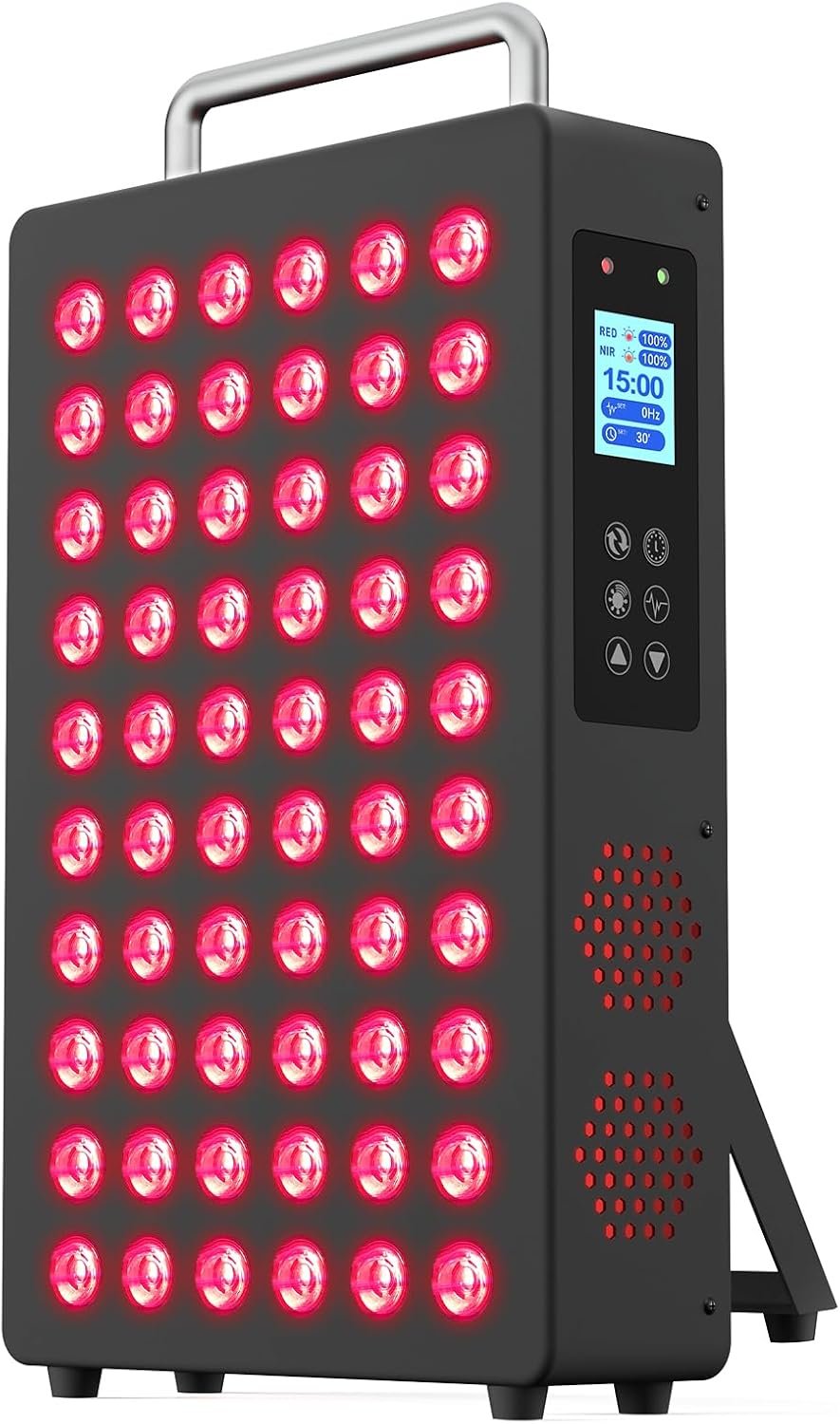 Red Light Therapy Panel for Body and Face – 660nm & 850nm Near Infrared LED Light Therapy Panel with Timer and Stand & Door Mount for Bedtime Rituals– Adjustable Intensity & Pulsing