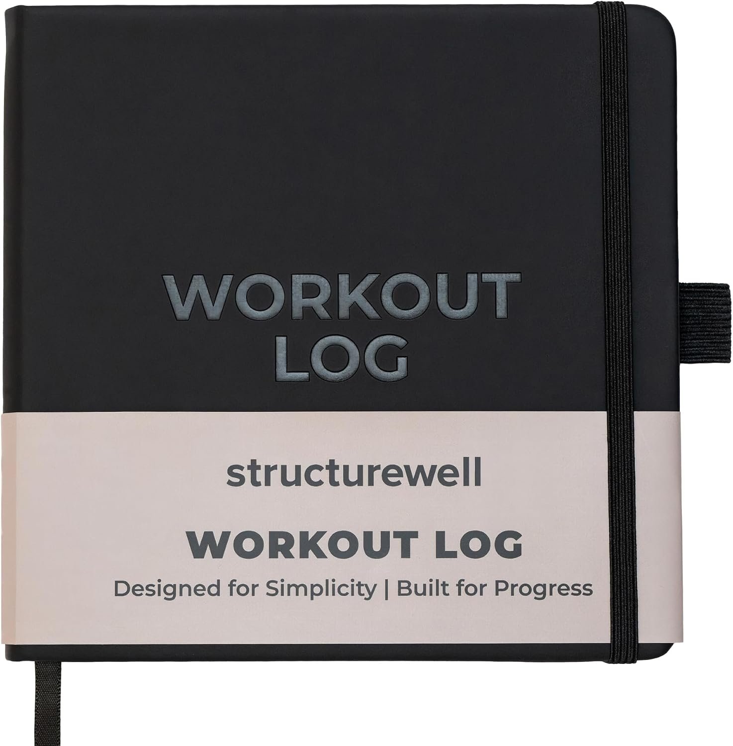 Workout Log – 16 Week Fitness Tracker, Gym Planner, and Bodybuilding Journal for Men & Women | Daily Exercise, Weightlifting, PR Tracking, and Training Log (6.25” x 6.25”, Matte Black Hardcover)