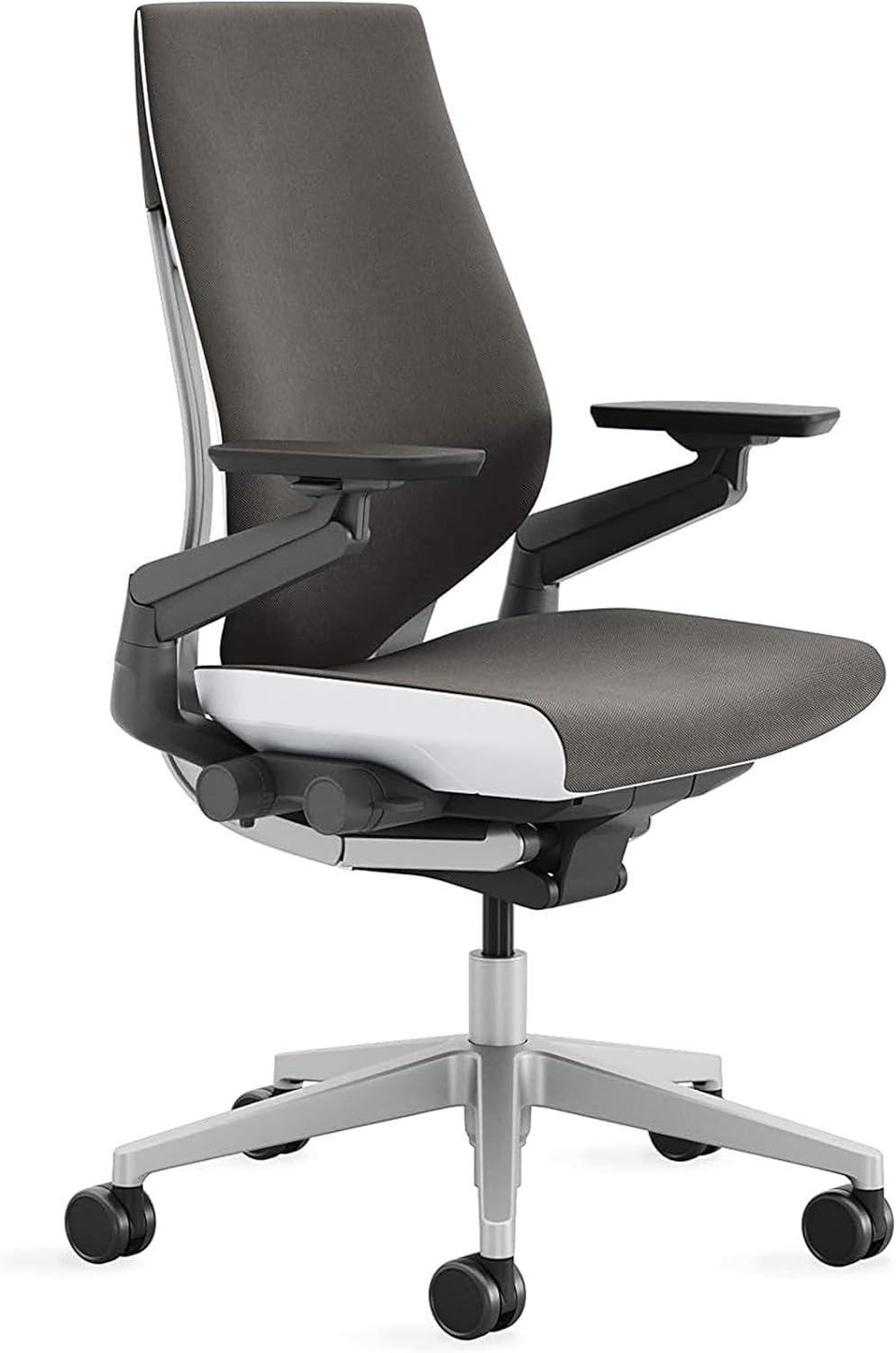 Steelcase Gesture Office Chair – Ergonomic Work Chair with Wheels for Carpet – Comfortable – Intuitive-to-Adjust for Desk – 360-Degree Arms – Graphite Gray Fabric