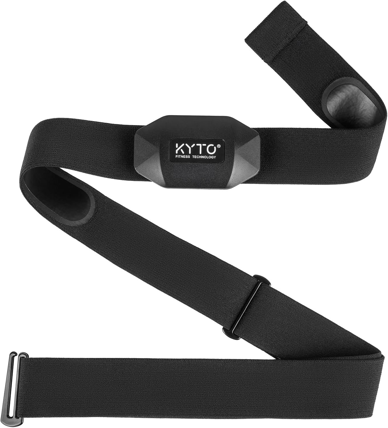 KYTO Heart Rate Monitor Chest Strap – ANT+ & Dual Bluetooth 4.0 HR Sensor, IP67 Water-Resistant, Compatible with Peloton, Zwift, Garmin, Precise HR Tracker for Running & Cycling