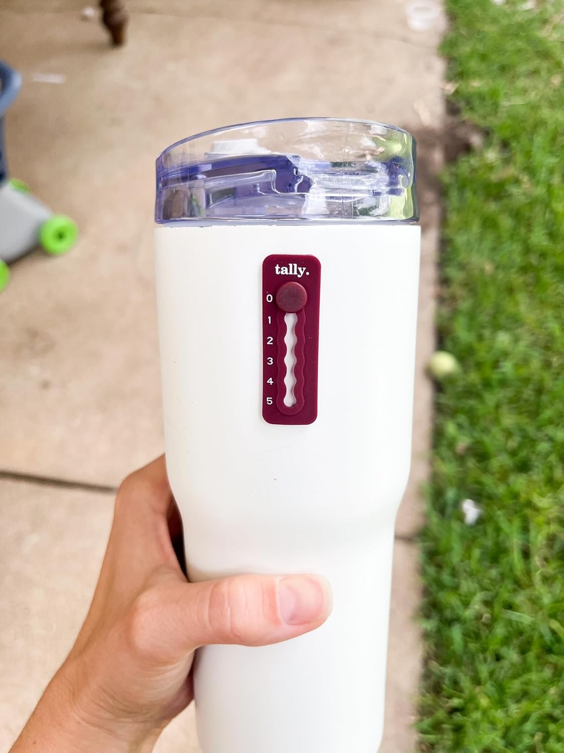 Tally Silicone Hydration Tracker (Adhesive Tracking Accessory adheres to Any Reusable Water Bottle)
