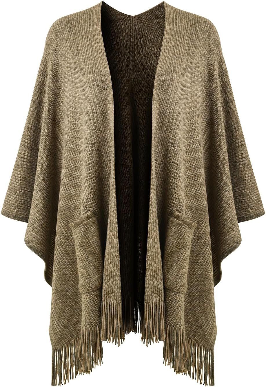 Ferand Shawl Wraps for Women, Cozy Lightweight Poncho Cape with Pockets, Warm for Fall Winter Travel