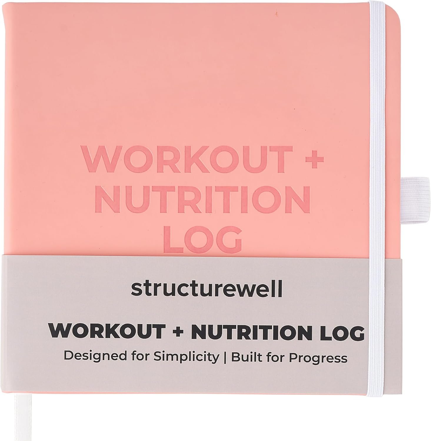 Workout + Nutrition Log – 12 Week Fitness Tracker, Workout Log Book, Gym Planner, and Food Journal | Daily Exercise, Diet, Weightlifting, and Nutrition Log (Soft Blush)