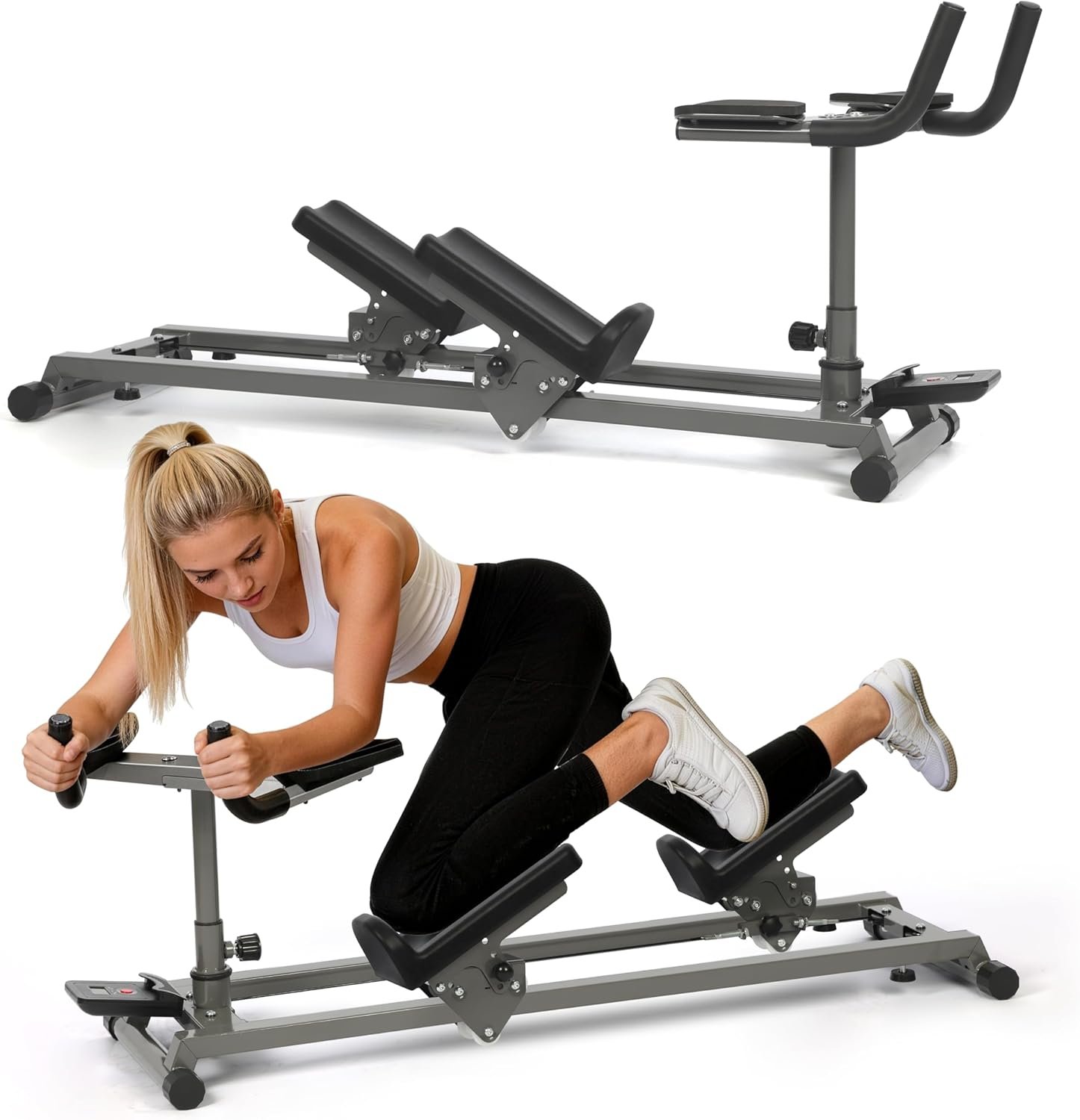 EVERYMATE Exercise Crawler Machine, Spine Twist and Stretch Trainer, Full Body Cardio Machine, Builds Core Strength, Home Gym Equipment with Adjustable Hand Grips & Knee Support