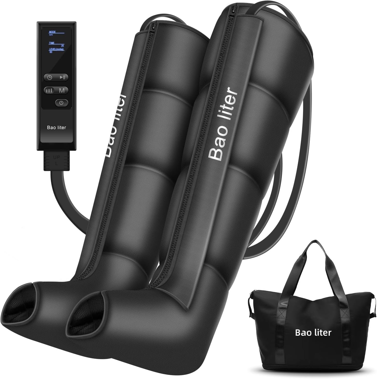 Leg Compression Massager,Professional Full Leg Sequential Pressure Boots, Air Compression Recovery System for Athletes – Circulation and Edema, RLS, Swelling, Pain Relief,9 Intensities 6 Modes