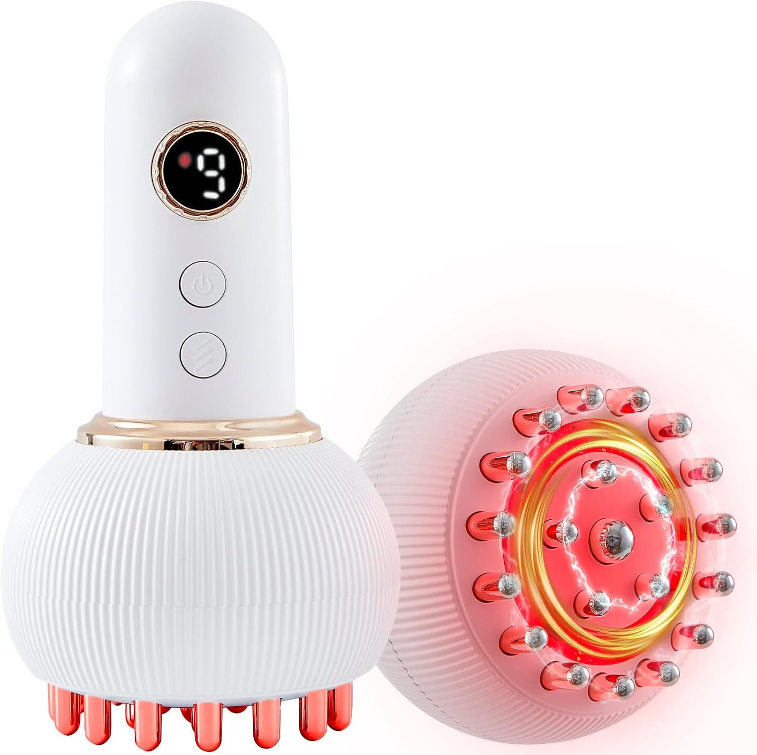 Yuonry Lymphatic Drainage Massager & Anti Cellulite Massage Tool, Helps Reduce Stretch Marks & Cellulite, for Legs, Arms & Belly, Body Sculpting Machine with Microcurrent, Light, Heat & Vibration