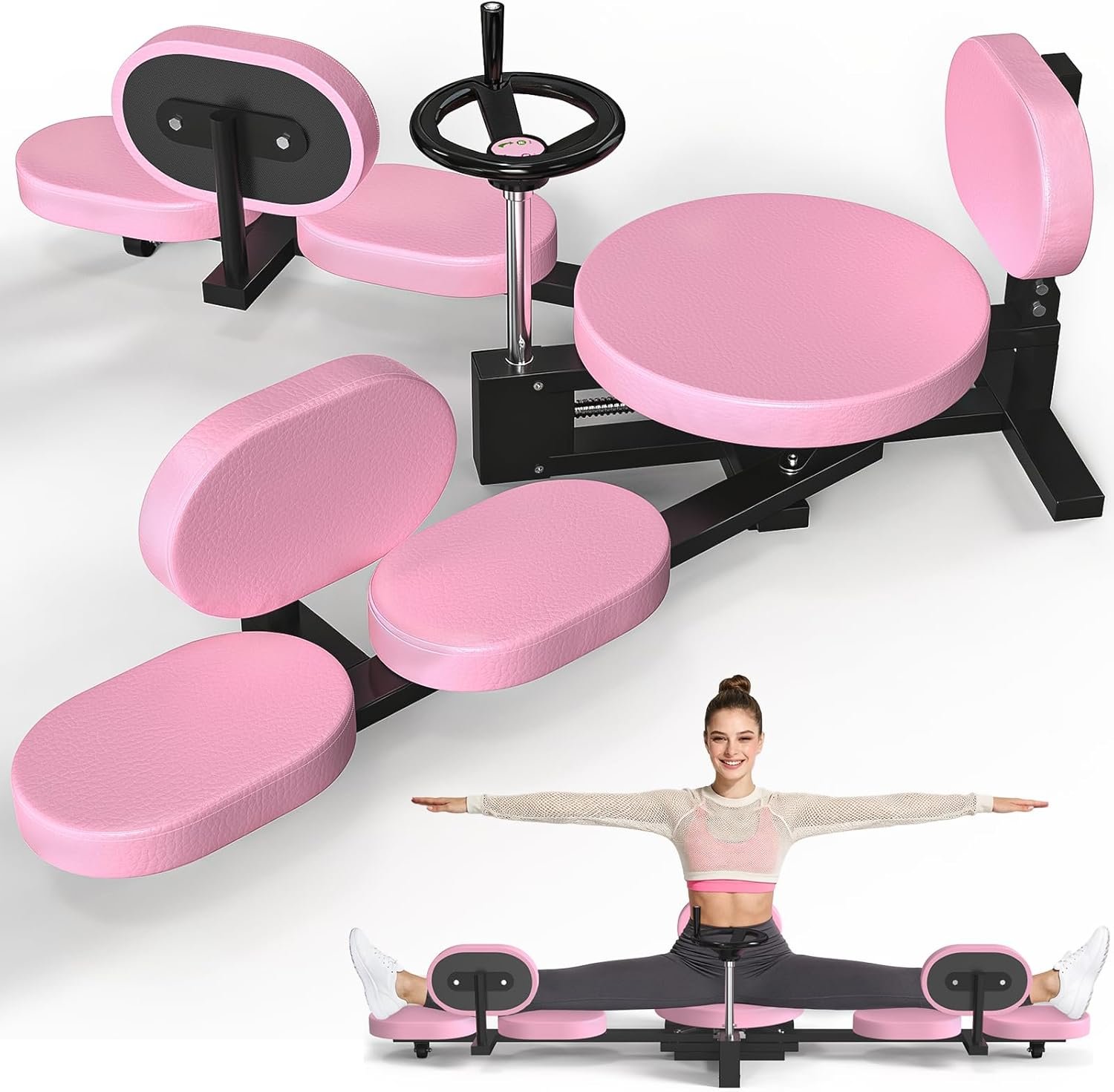 Leg Stretcher, 220LBS Split Machine for Fexibility & Splits Training, 0-200° Adjustable Stretching Equipment for Home Gym, Heavy Duty Steel Frame Leg Stretching Training Machine