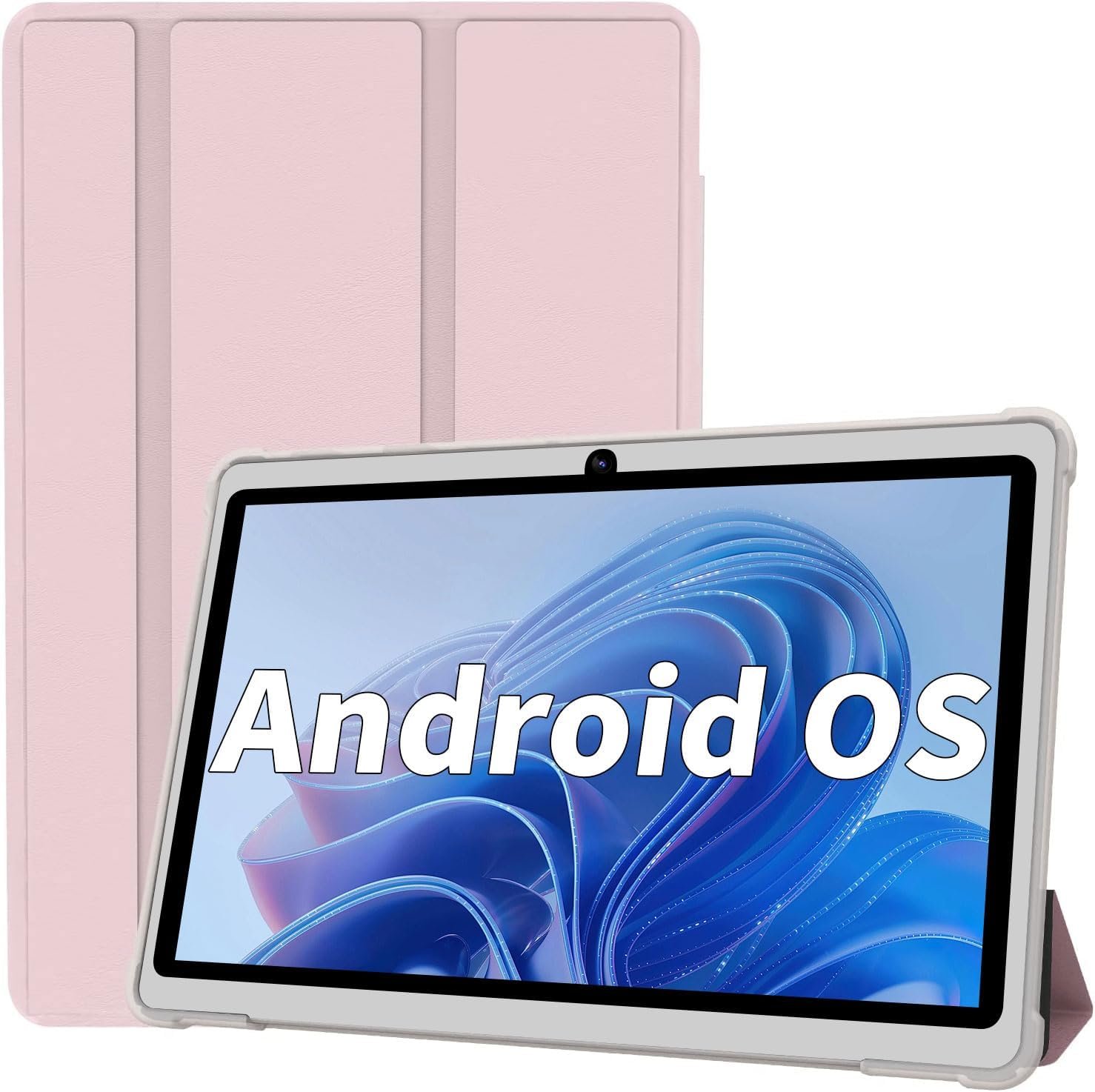 HNVHNV Android Tablet 7 Inch Tablet, 6GB RAM 32GB ROM 1TB Expansion, Quad-core Processor, Dual Camera, WiFi, Bluetooth, Parental Control (Pink)