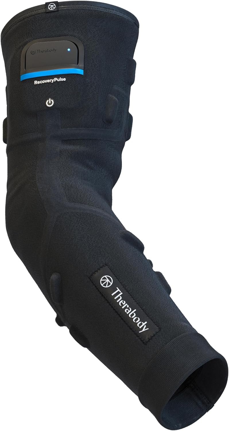 Therabody RecoveryPulse Arm – Compression and Vibration Sleeve for On The Go Relief, Reduce Soreness and Pain in Arms, Increase Flexibility (Extra Large)