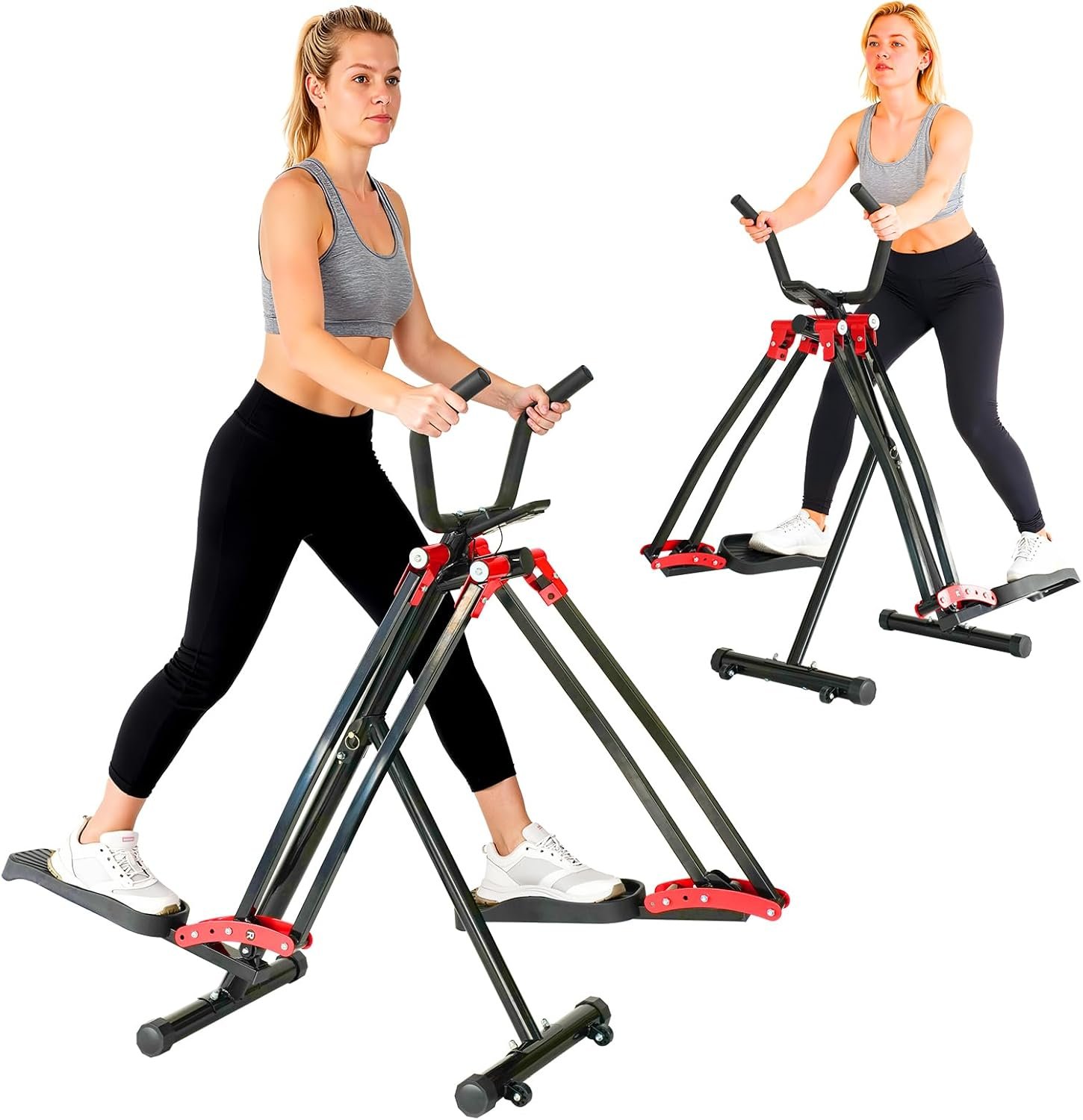Air Walker Exercise Machine, 30″ inch Stride Space Walker Elliptical Trainer for Home Use, Low-Impact Elliptical Cross Trainers Compact Steppers for Men and Women Full-Body Cardio & Leg Toning