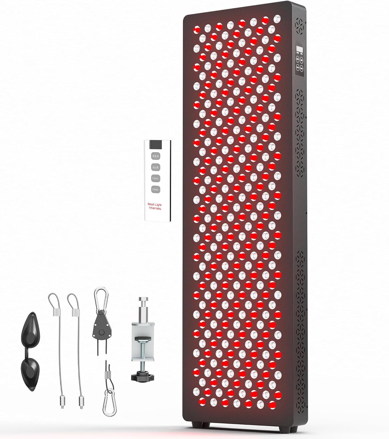 Life Finds 12 x 38 inch Red Light Therapy Panel Lamp for Skin and Muscles, Near Infrared Treatment, 300-LEDs, 390W, 5 Wavelength Modes, 214 Irradiance, Remote Control, LF-RL36
