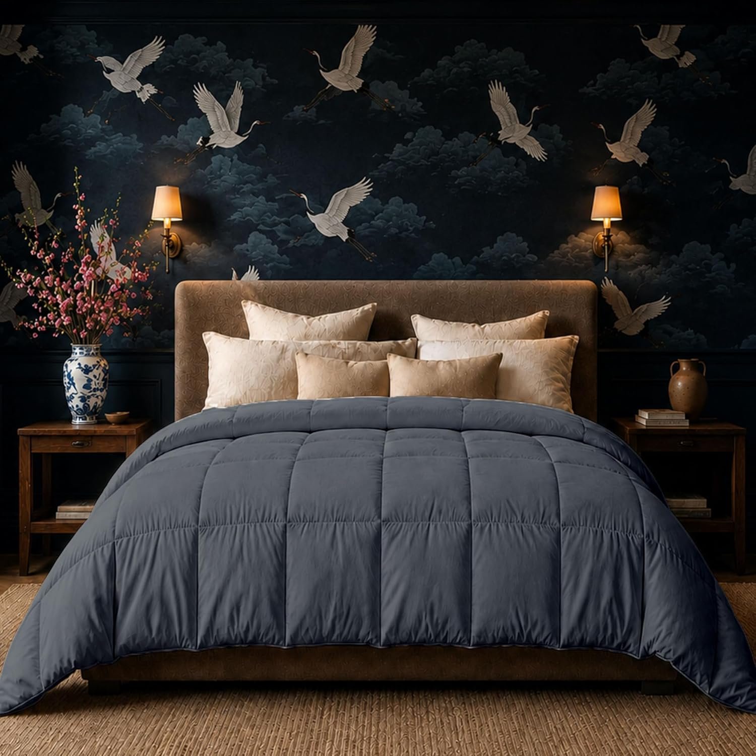 HomeSmart Weighted Comforter King Size, 40 lbs, 3X More Fluffy Than A Weighted Blanket, Soft Breathable Fabric, Also Fits California King Beds